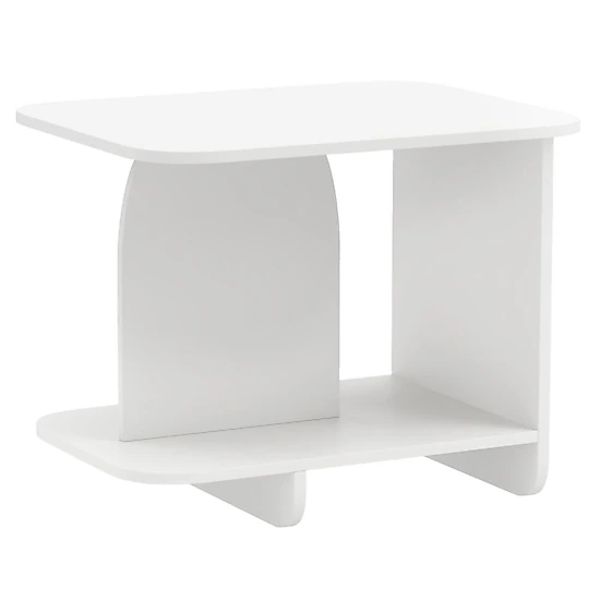 Hivvago End Table 2-Tier Sofa Side Table With Storage Shelf For