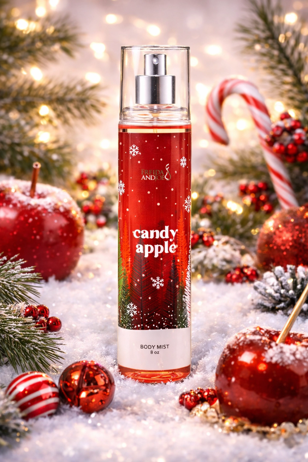 Freida and Joe  Women Candy Apple Body Lotion & Body Mist Spray Set Valentine's Gift