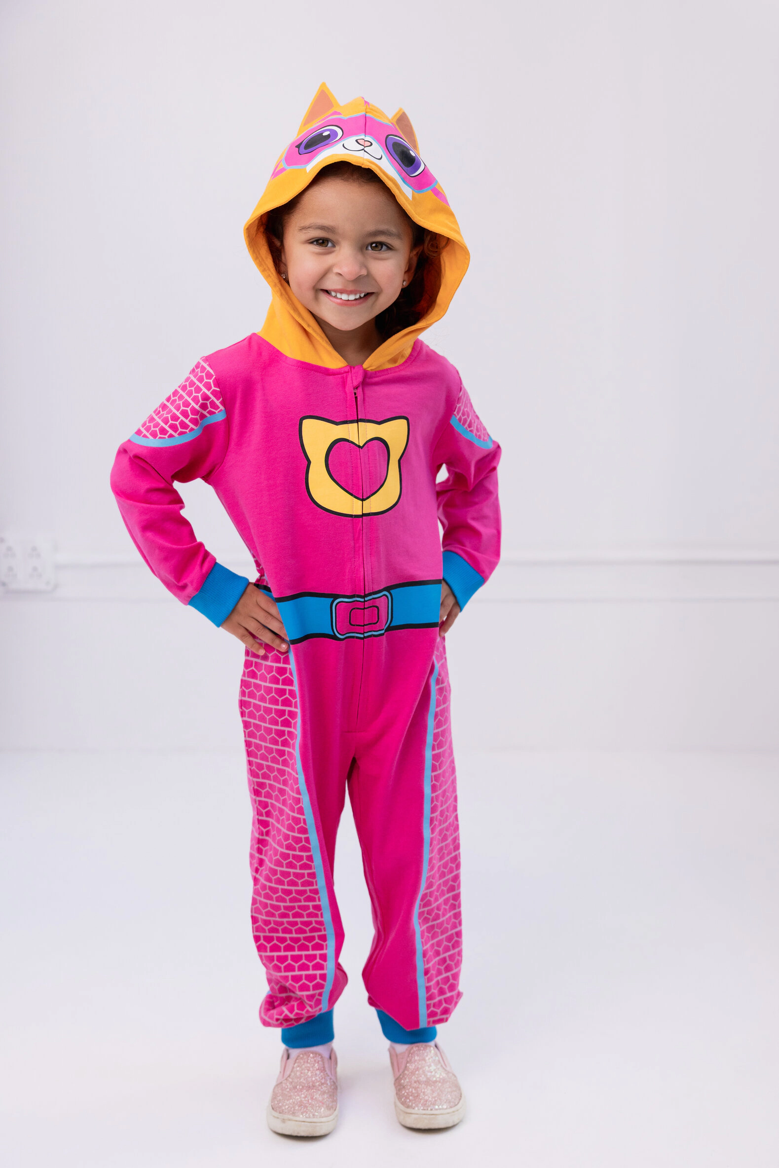 Disney Super Kitties Girls' Cosplay Hooded One Piece