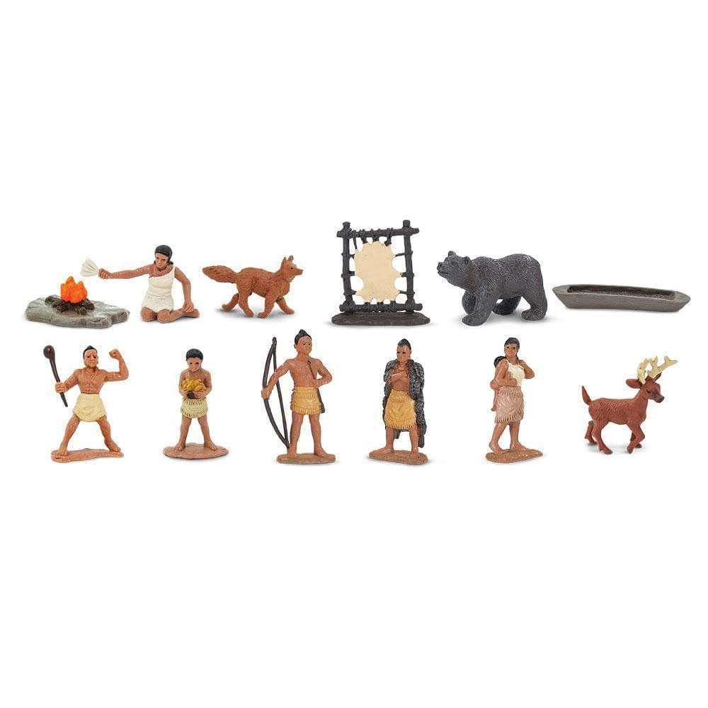 Safari Ltd. - Powhatan Indians TOOB - contains 11 Mini Figurines