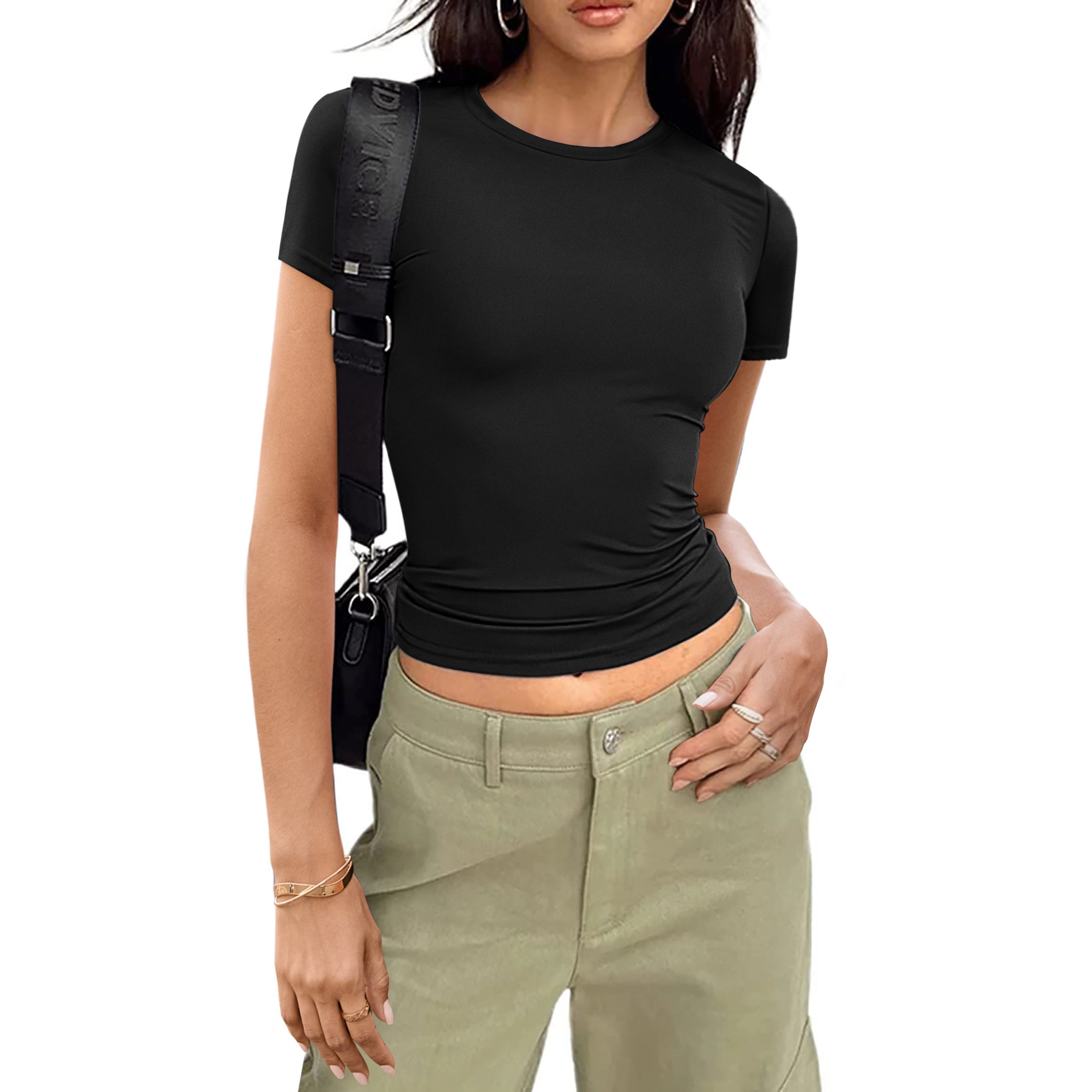 Zeagoo Women's Short Sleeve V-Neck T-Shirt