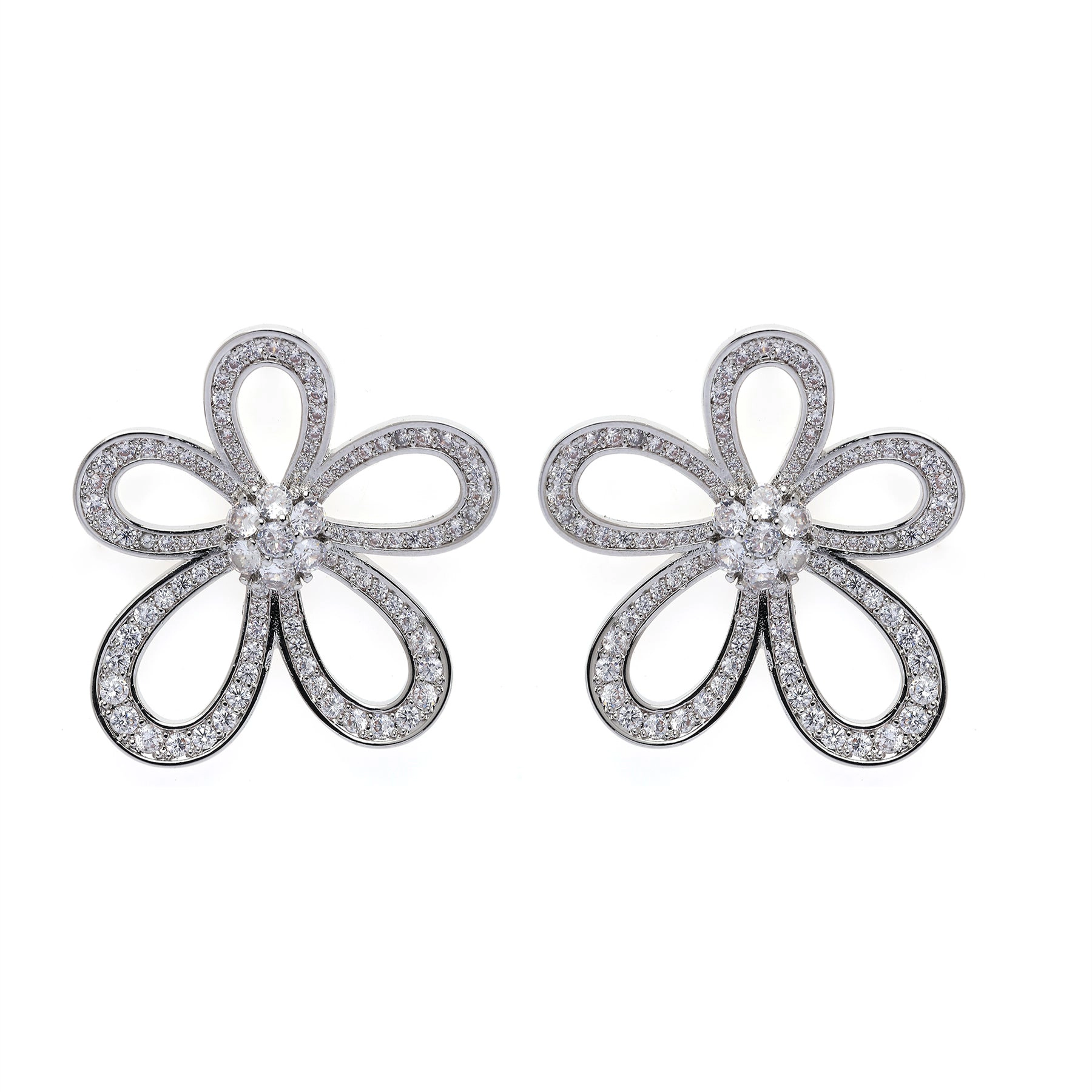AGP PARIS Womens Hollow Floral Earrings