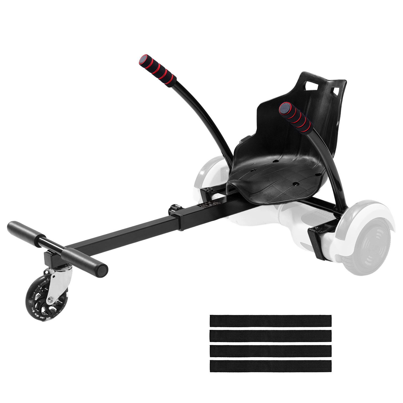HONGGE Hoverboard Seat Attachment with LED Lights, Adjustable Frame Length, Fits 6.5" 8" 8.5" 10" Hoverboards