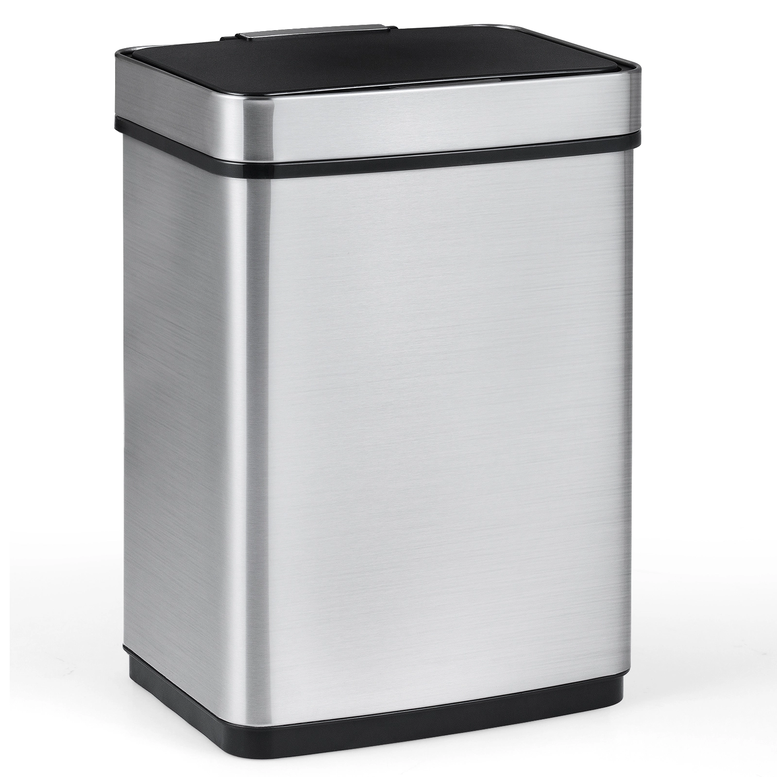 Hivvago 16 Gallon Trash Can Infrared Motion Sensor Garbage Can with Dual Compartments
