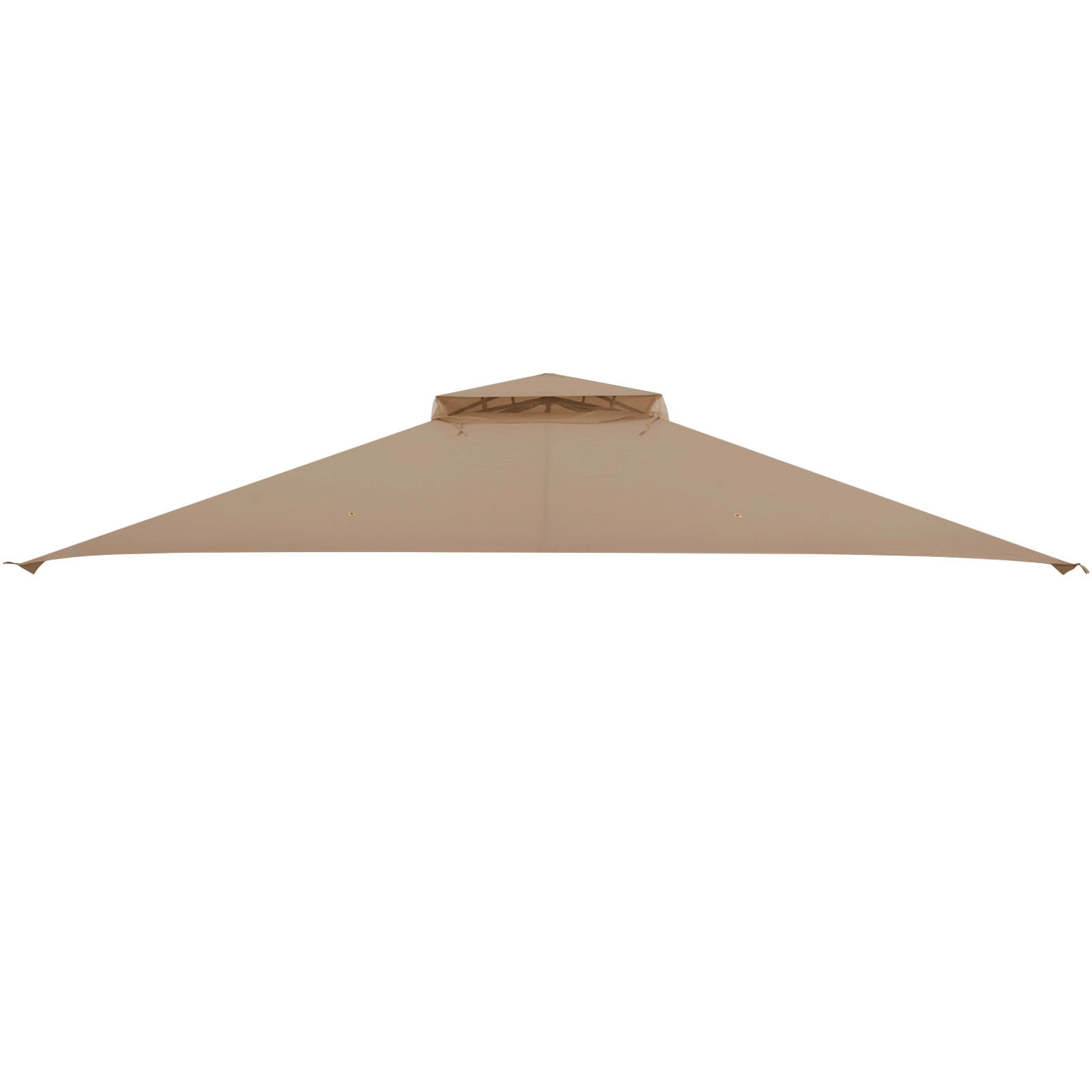 SUGIFT 10-ft x 12-ft Brown Gazebo Replacement Canopy Top with 2-Tier Vented Roof and Drainage Holes