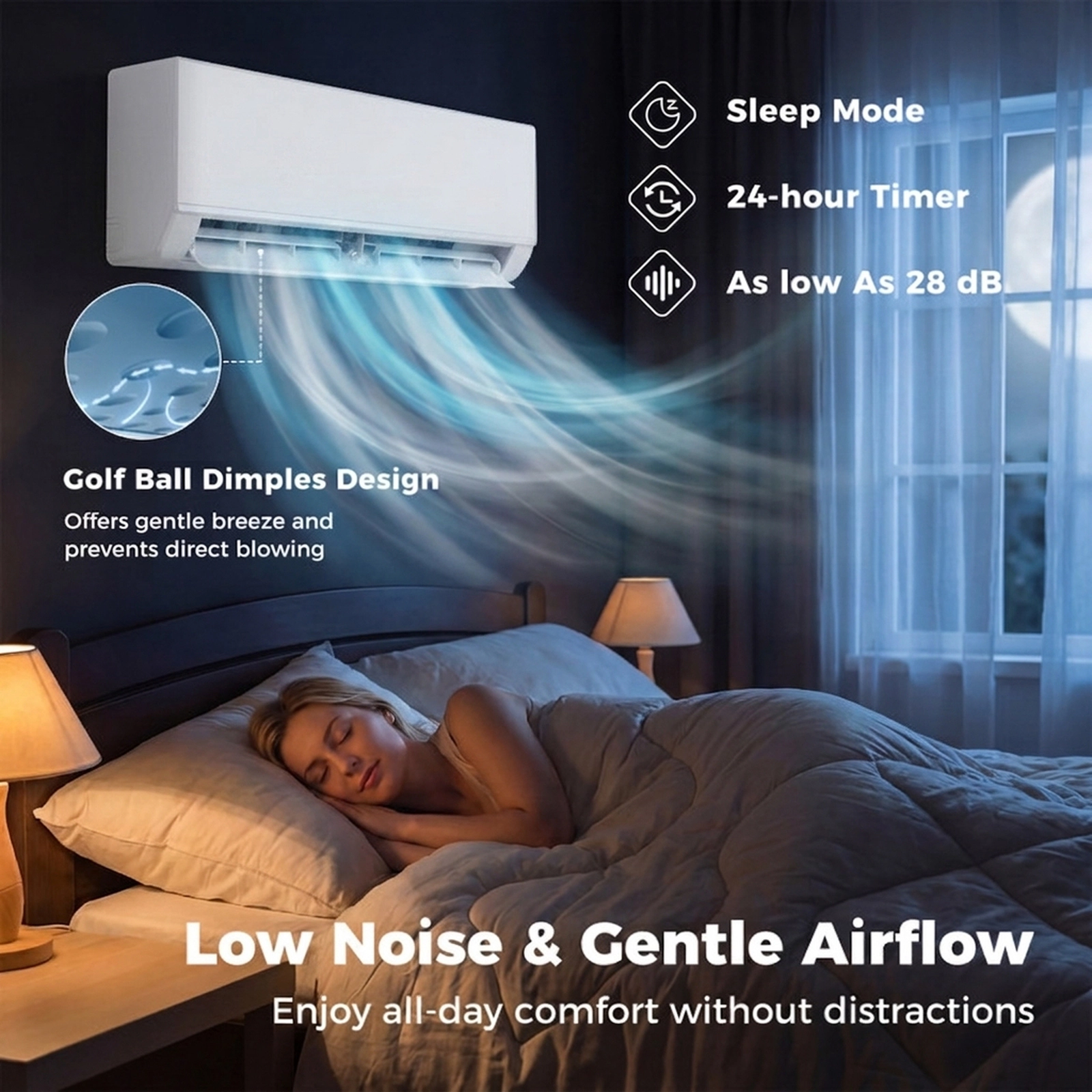 SUGIFT 38000-BTU 3-Zone 20-SEER2 208-230V Ductless Mini Split Air Conditioner with Heat Pump and 3 Indoor Units