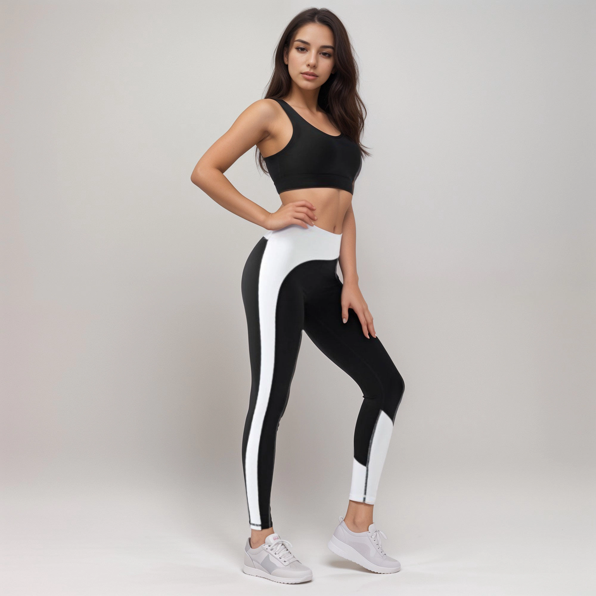 Anna-Kaci Womens High Waist Color Block Active Leggings