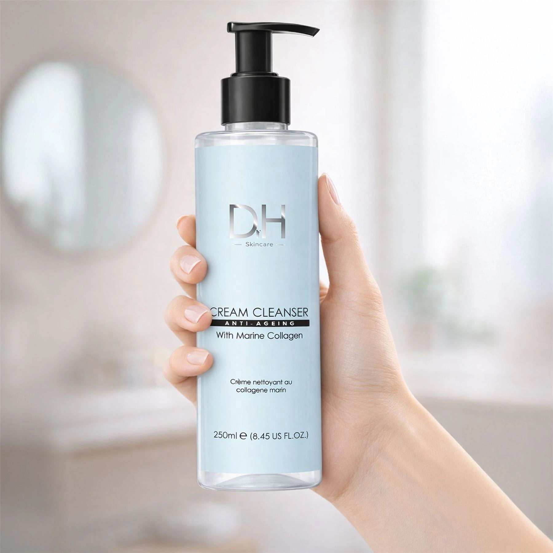 Dr H Anti-Ageing Cream Cleanser with Marine Collagen 200ml - Acne & Blemish Control, Pore Minimising, Brightening