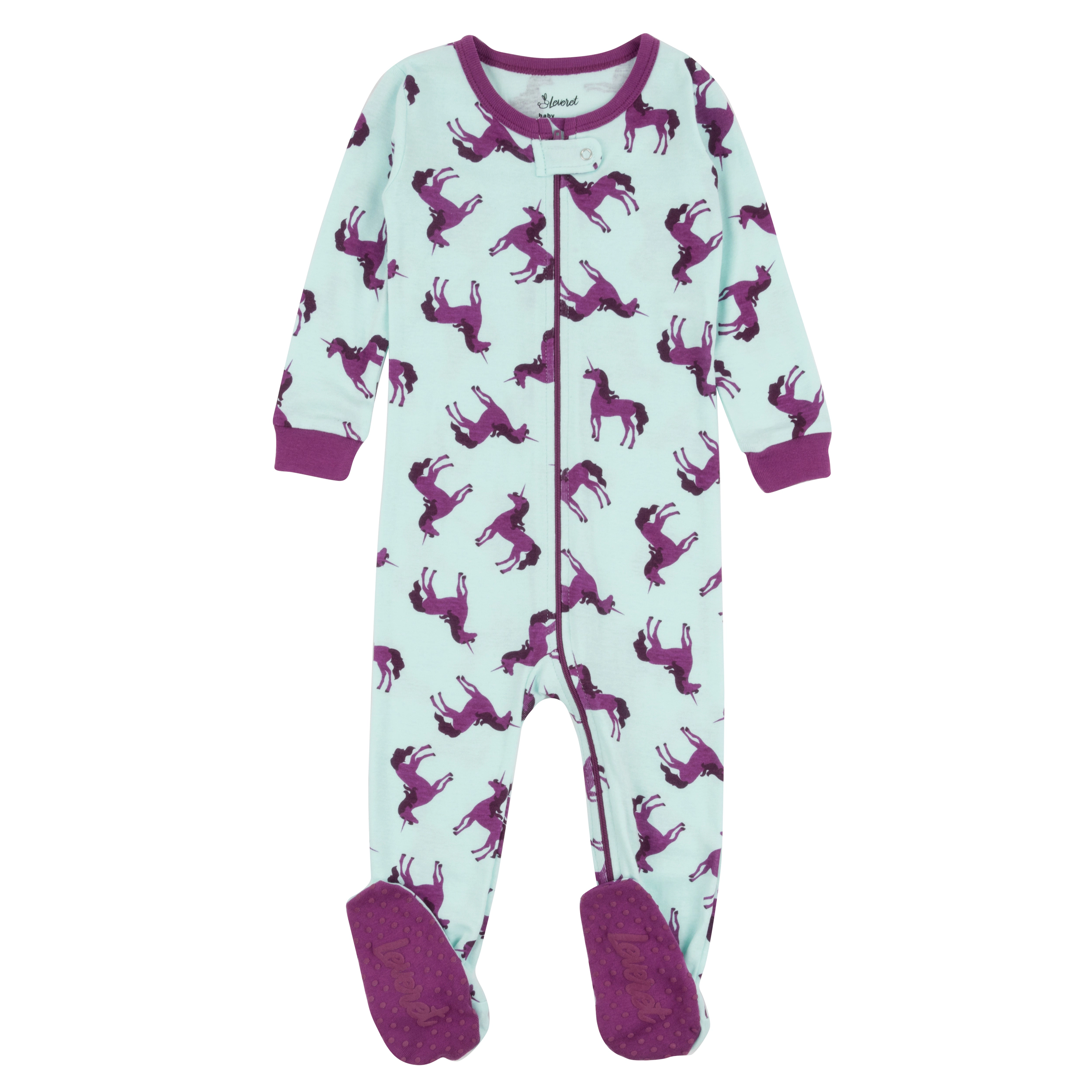 Leveret Baby/Toddler Girls Unicorn Cotton Footed Pajamas
