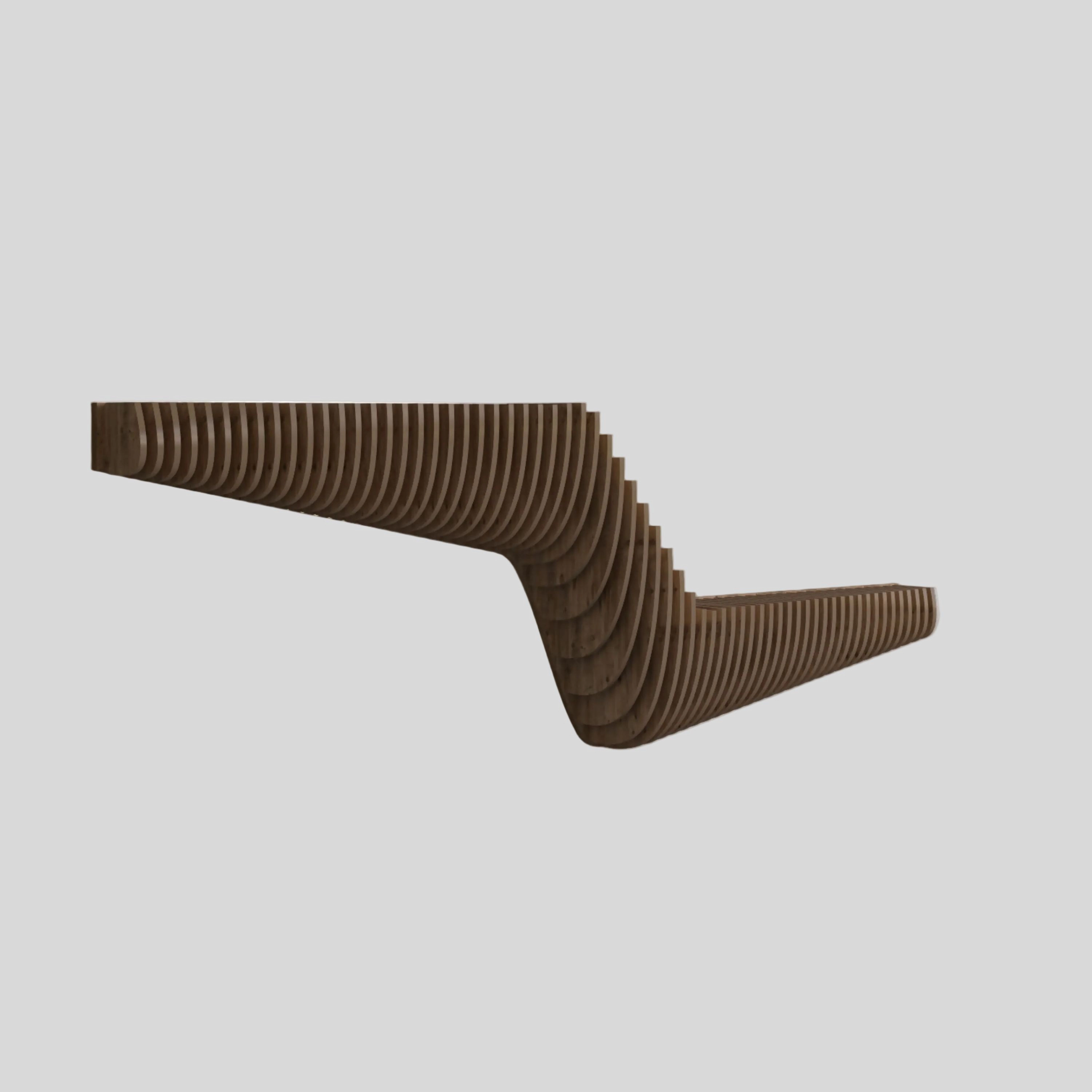 Wear Sierra Parametric 57 inch 3D Wavy  Floating Shelf