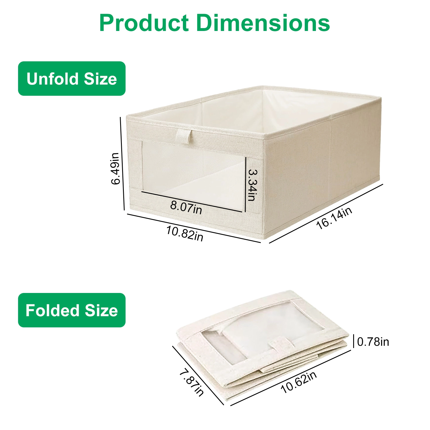 GBruno 4-Piece Foldable Linen Storage Bins