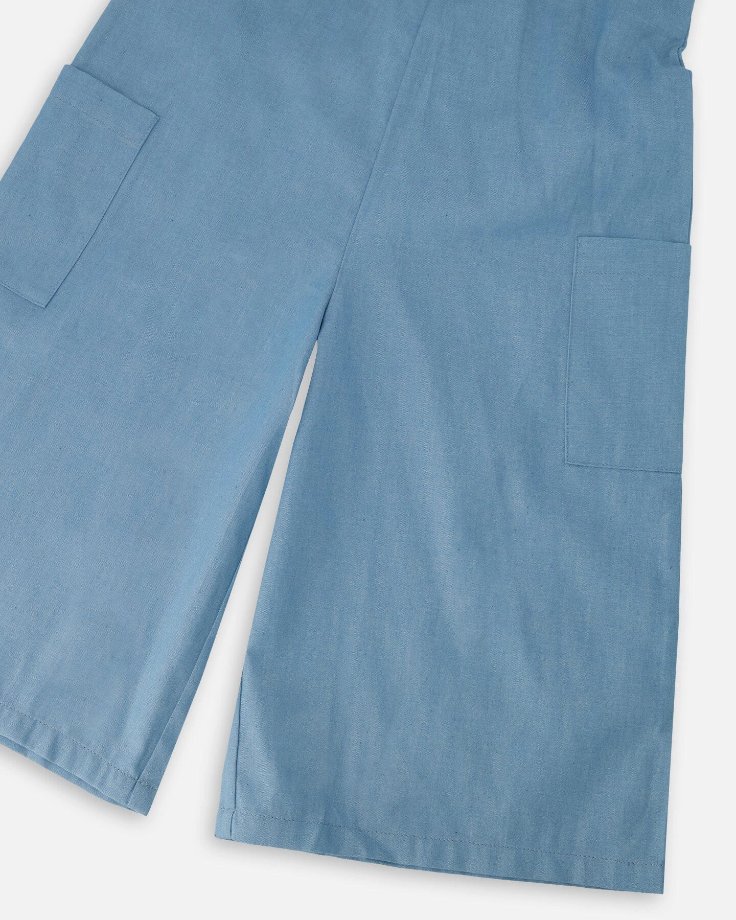 Deux par Deux Girls Chambray Frilled Jumpsuit