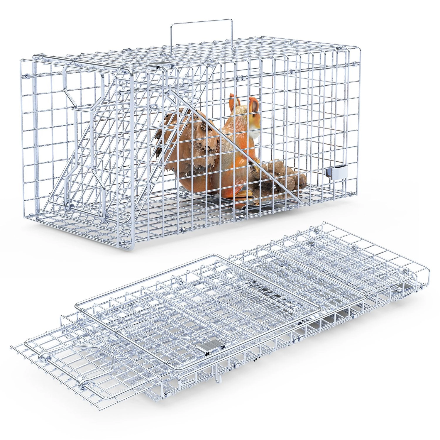 GBruno 2-Piece Collapsible Live Animal Trap Cage