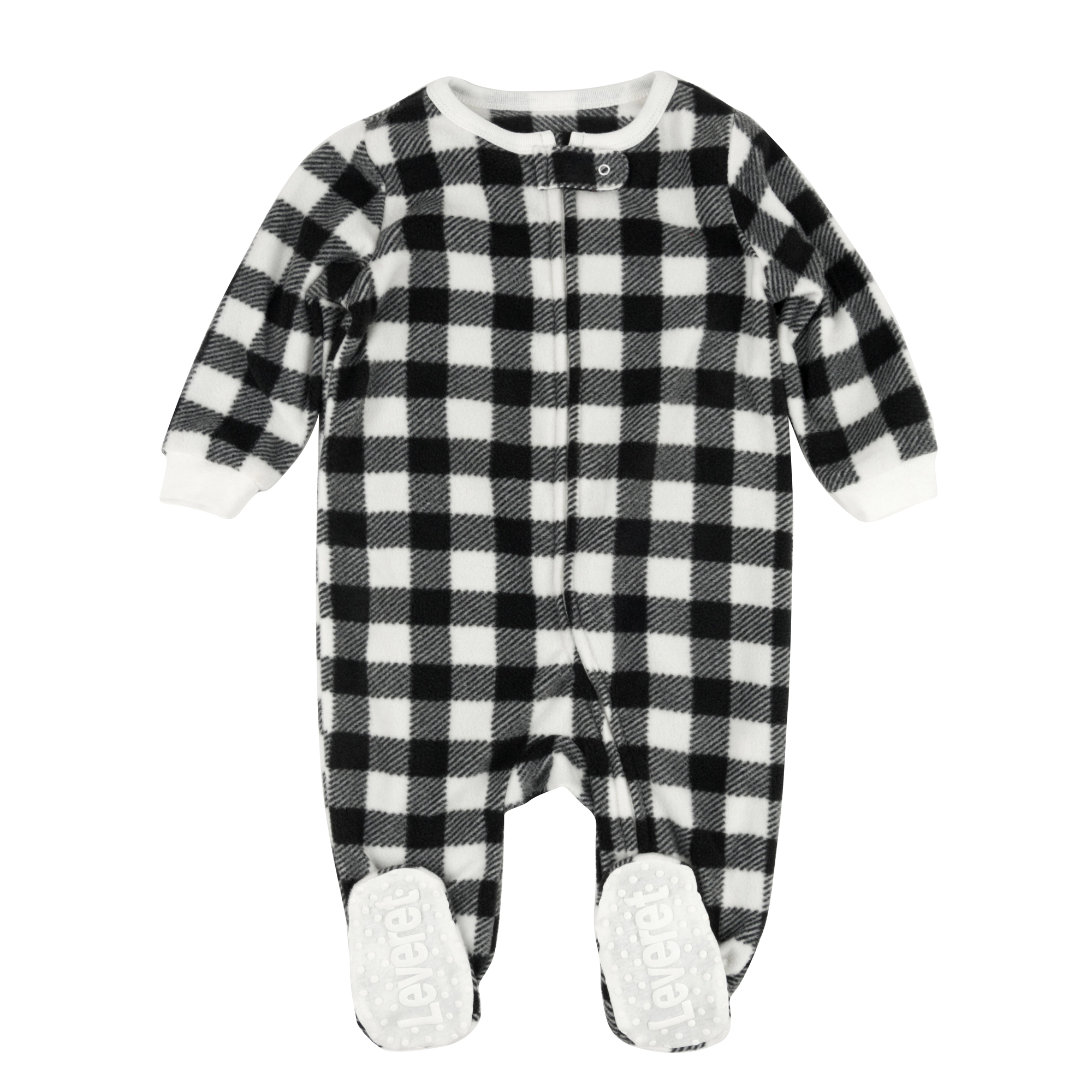 Leveret Baby/Toddler Plaid Fleece Footed Pajamas