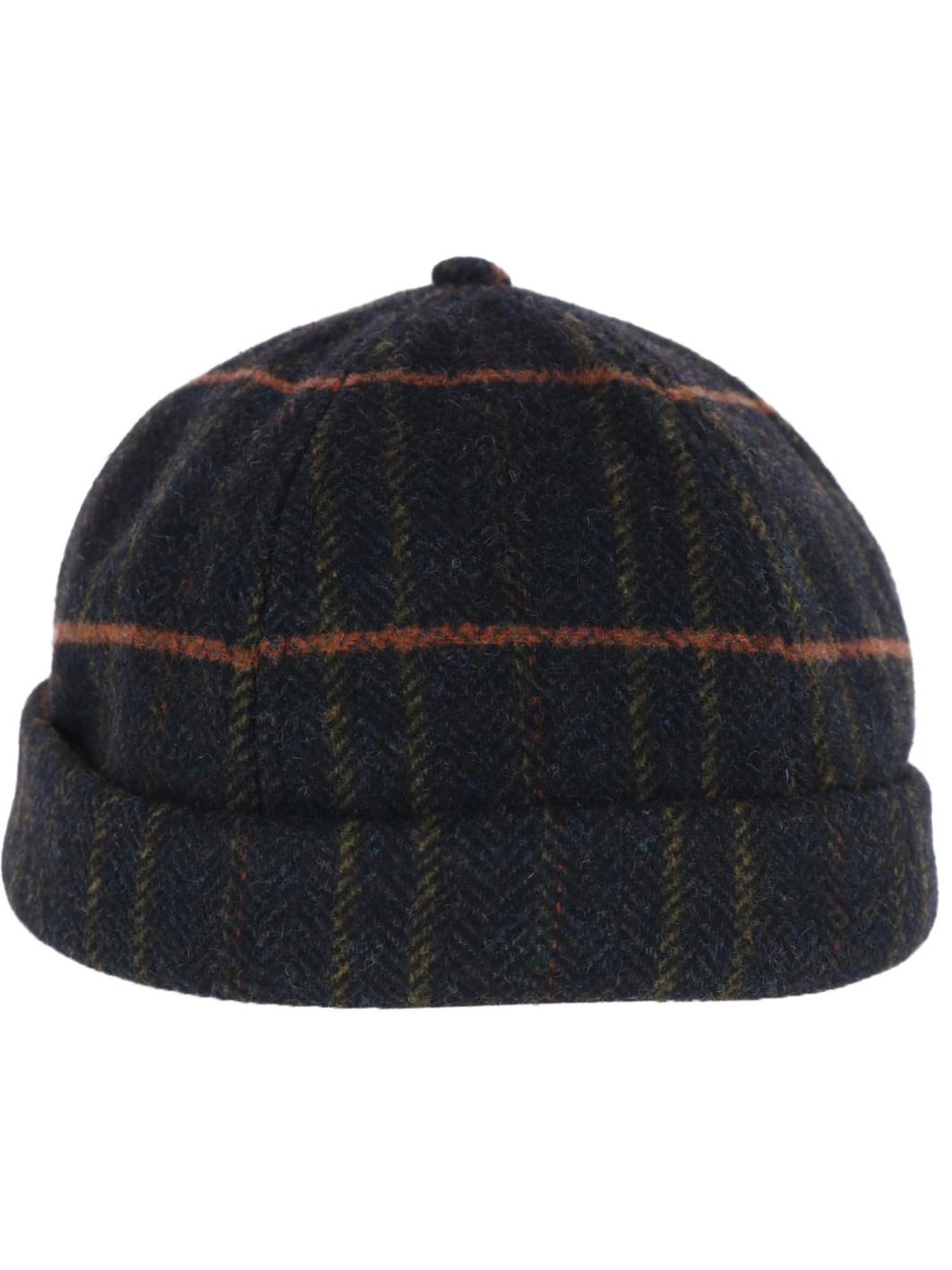 Epoch Hats Company Men's Plaid Retro Rolled Cuff Fisherman Wool Cap