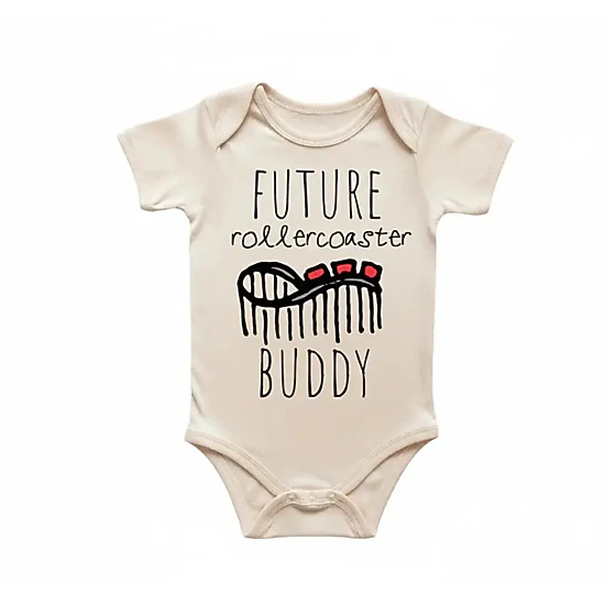 NOFO VIBES Unisex Theme Park Roller Coaster Newborn Baby Bodysuit