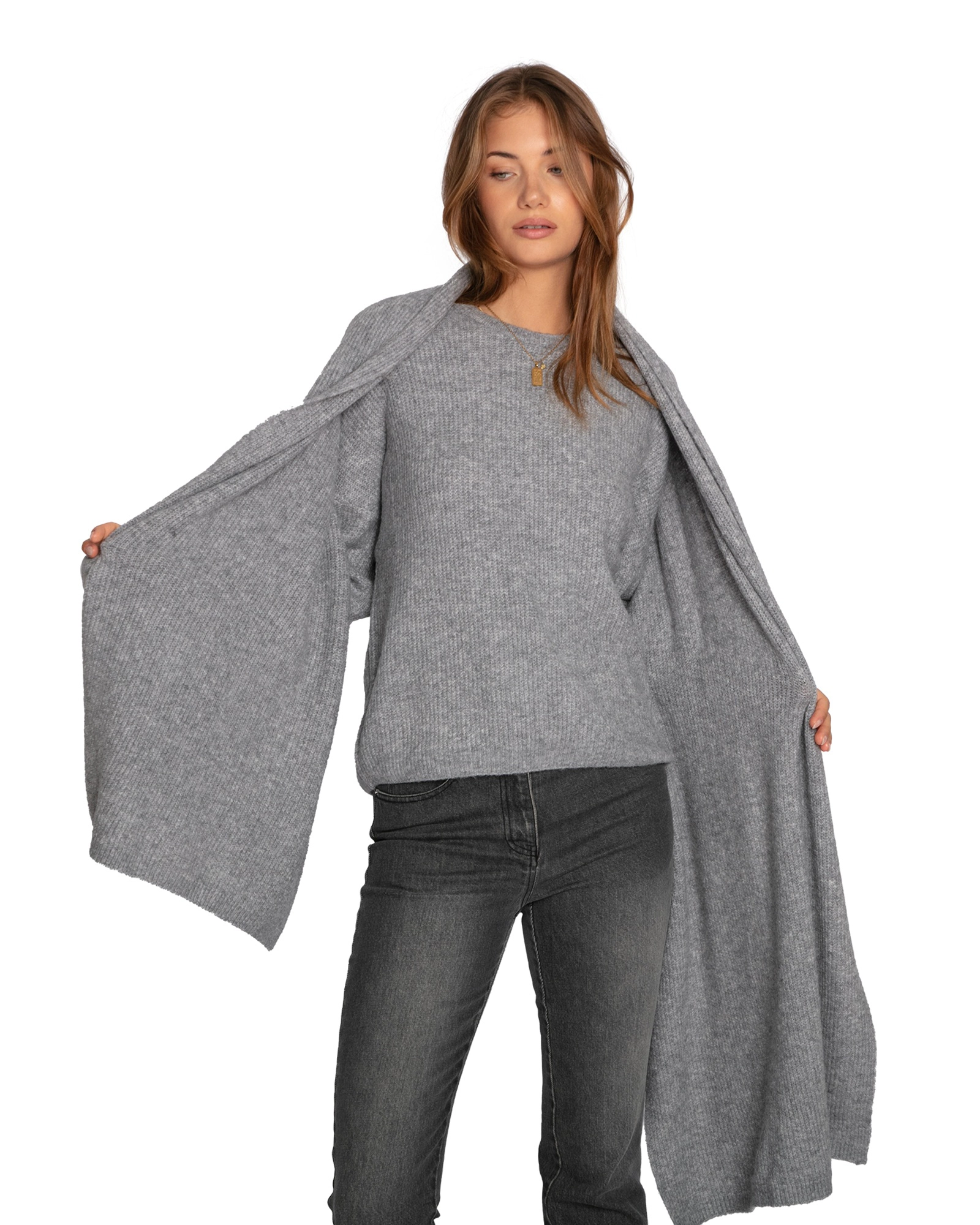 Belle & Bloom Wrap Me Up Scarf Sweater