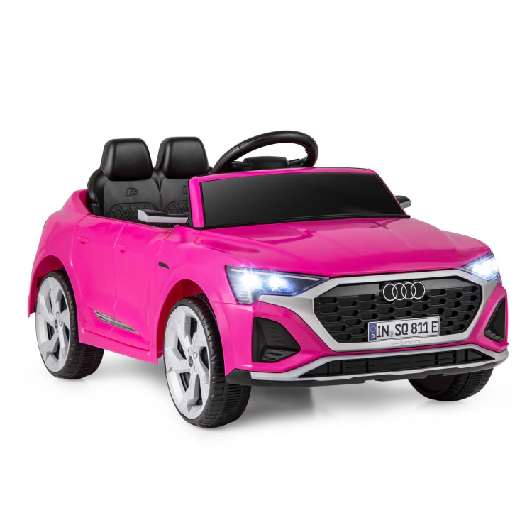 Hivvago 12V Kids Ride on Car Licensed Audi SQ8 with Remote Control and 3 Speeds-Pink