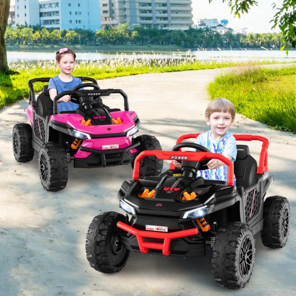 Hivvago 12V Kids Ride on Truck Off-Road UTV with Parental Remote and Lights