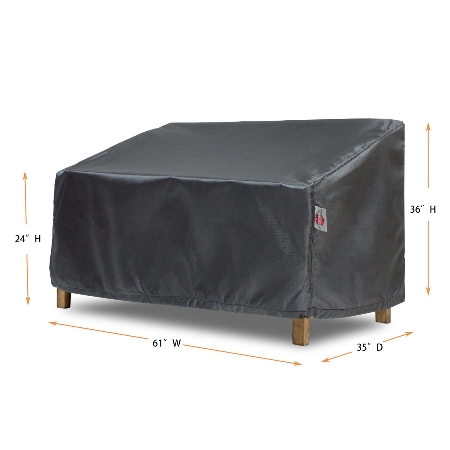 Summerset Shield Loveseat Large Cover Ultimate Protection for Your Outdoor Furniture 62.5" x 35" x 24"/36" Mercury