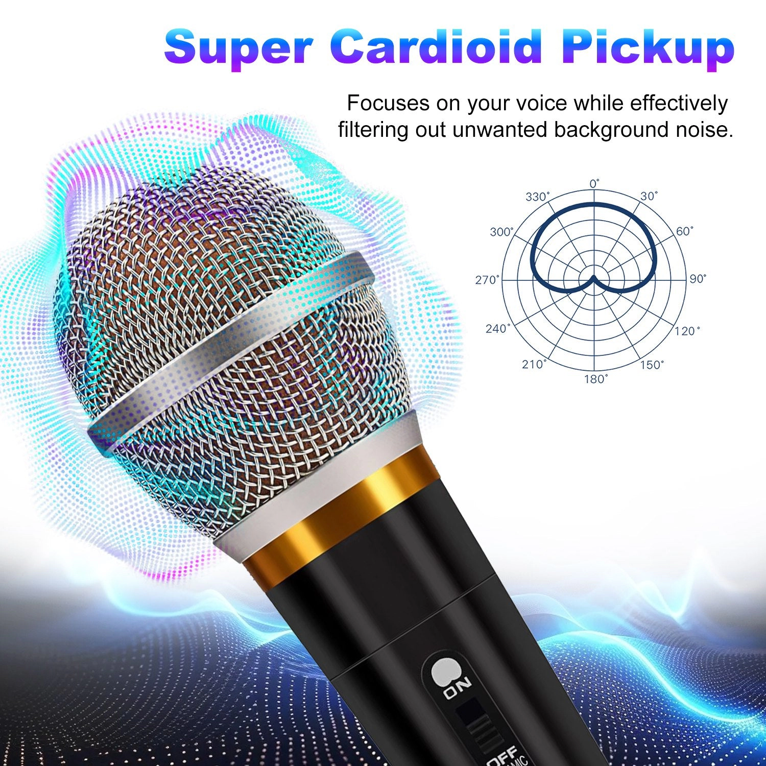 GBruno Cardioid Dynamic XLR Microphone With Cable
