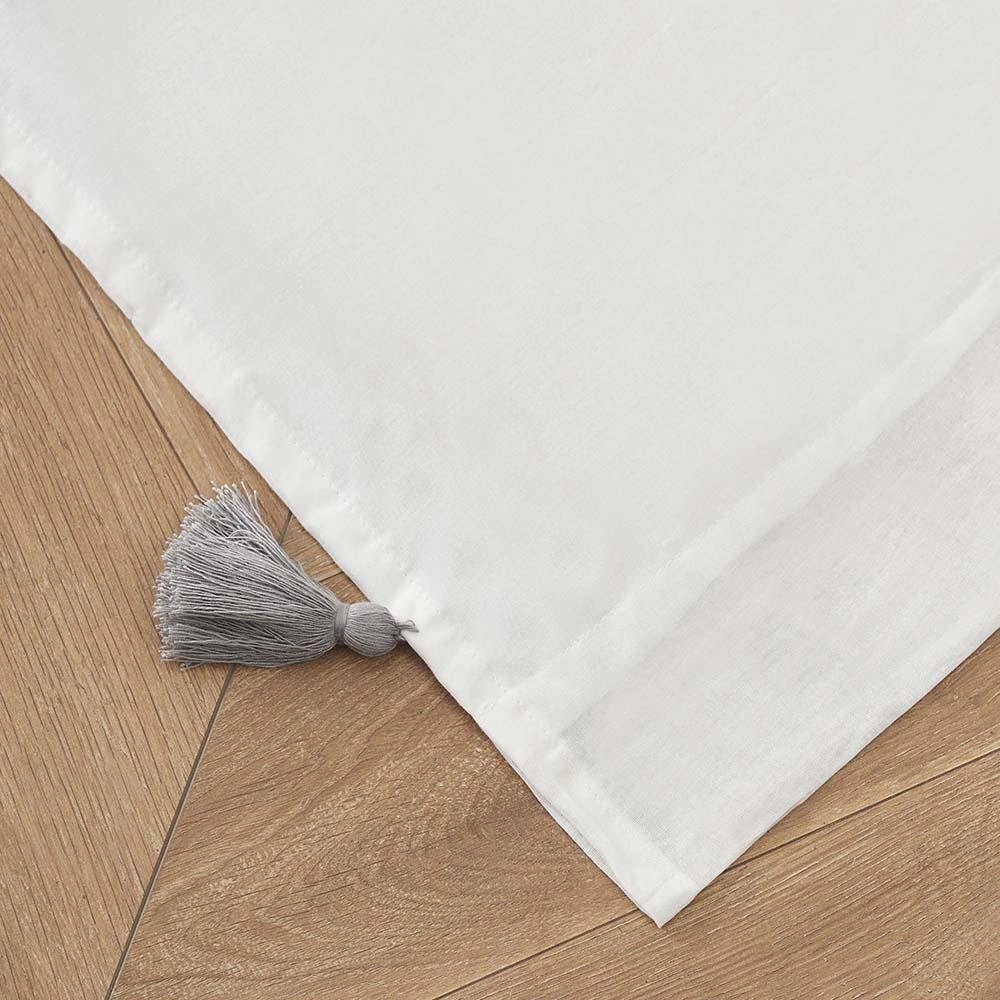 Greenland Home Monterrey Festooned with Large Tassels Window Panel Pair - Each 42"x84" Antique White