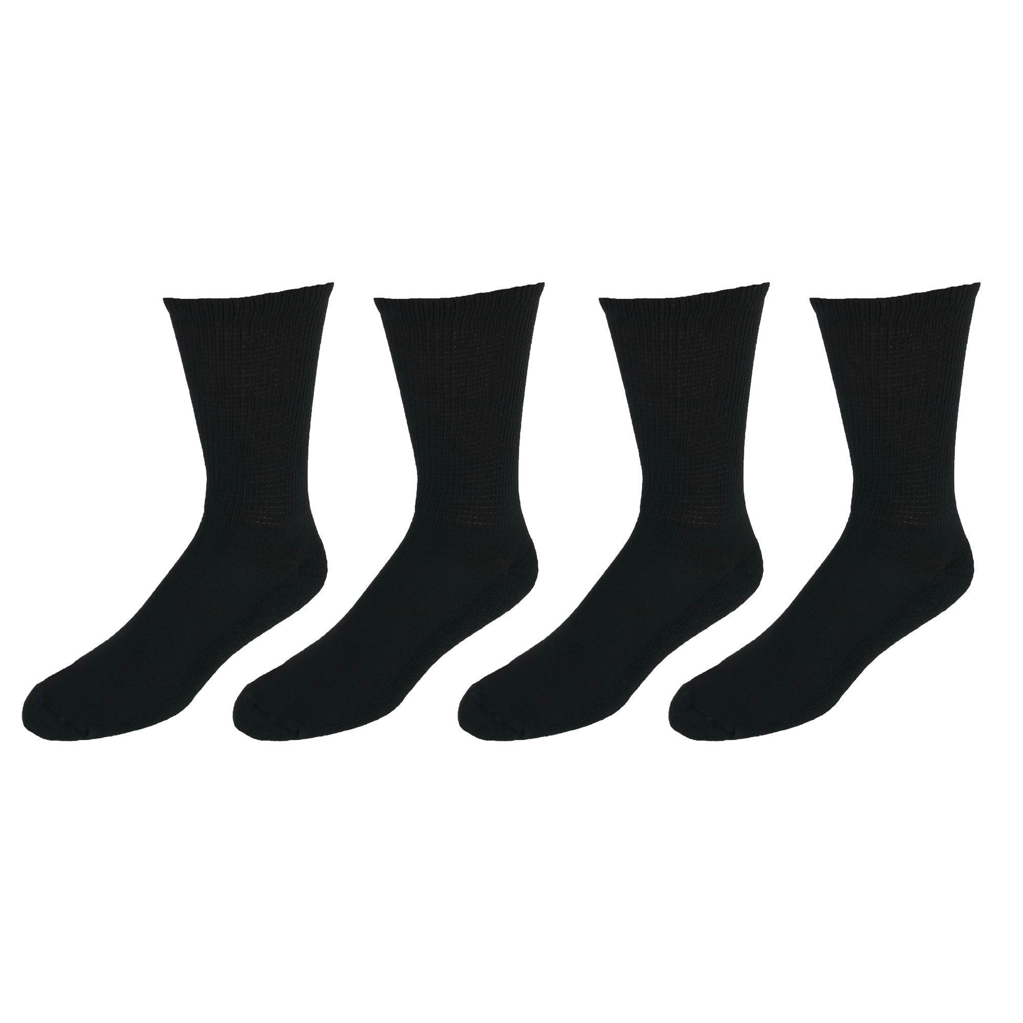 Dr. Scholl's Men's Big and Tall Diabetic Circulatory Crew Socks (4 Pair Pack)