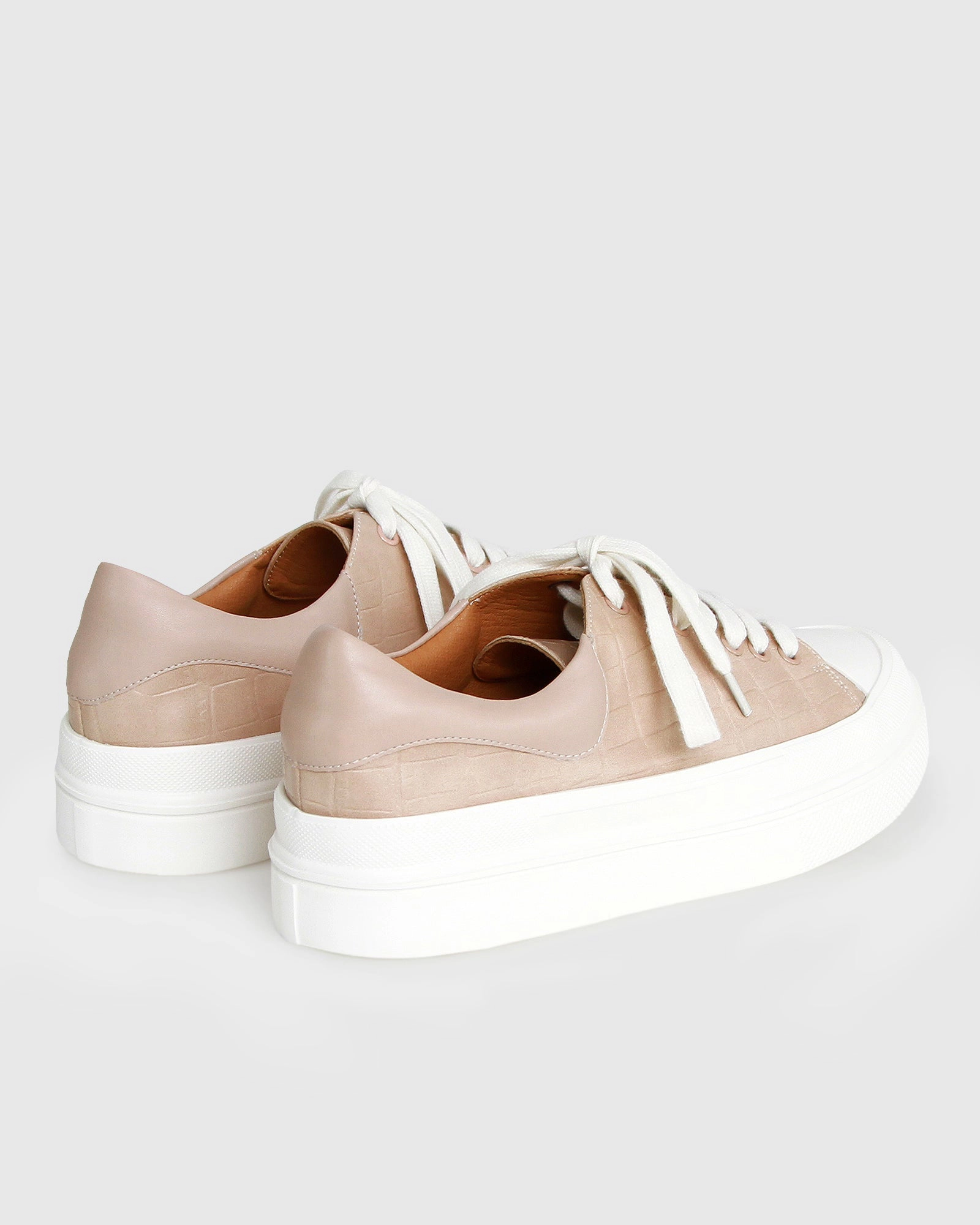 Belle & Bloom Womens Just A Dream Croc Leather Sneaker
