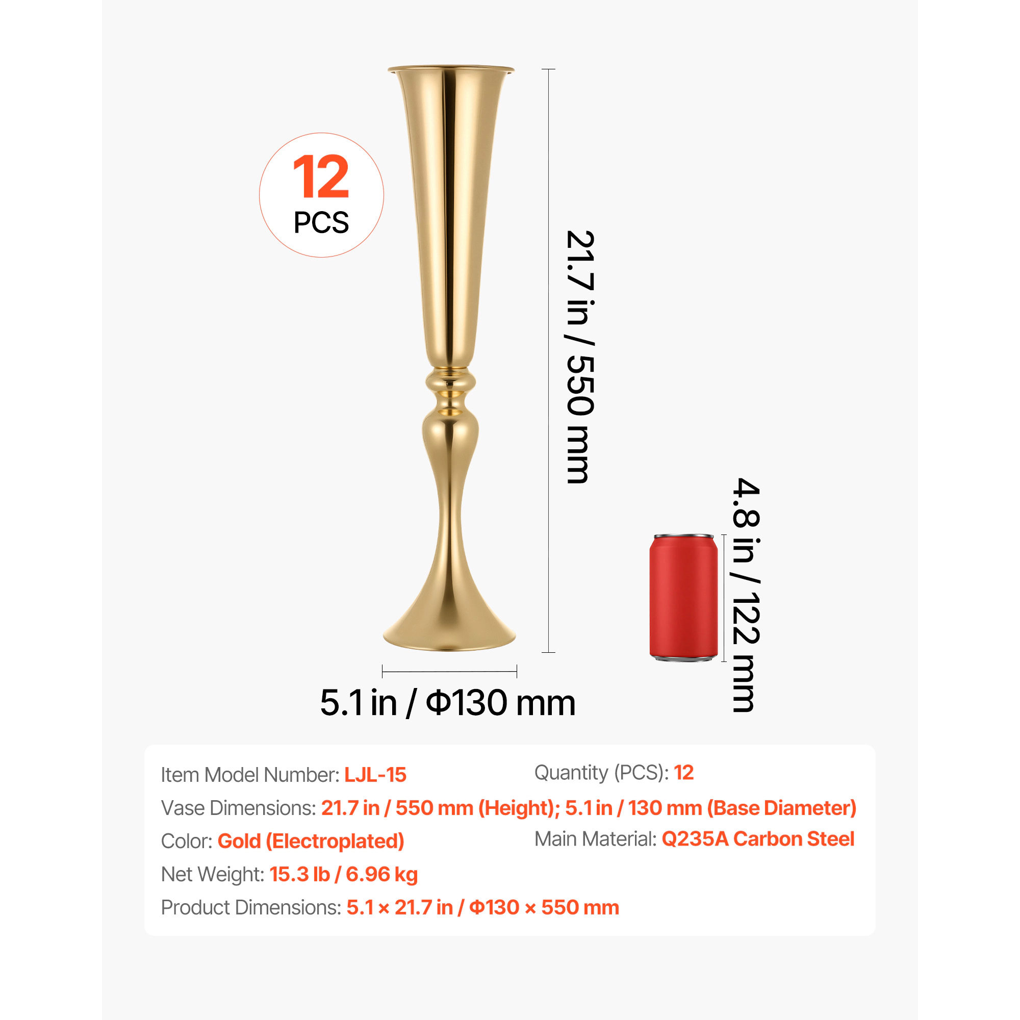 HONGGE Crystal Wedding Flower Stand Metal Wedding Centerpiece Vase Gold Flower Holders Floral Display Rack for Tables