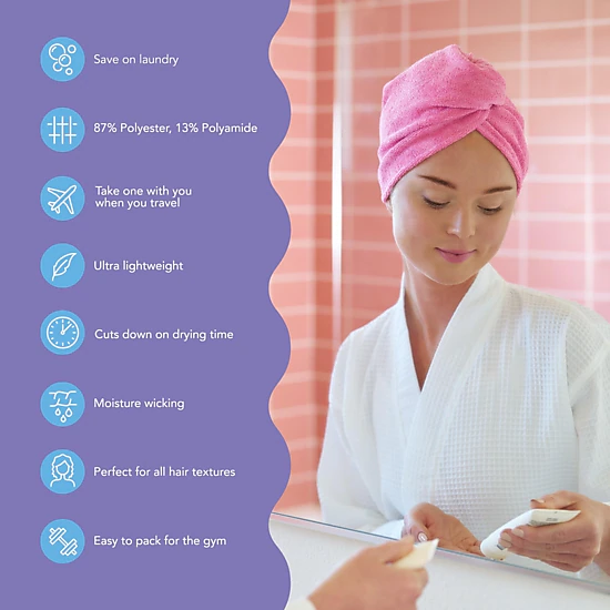 PIGFDK Microfiber Hair Towel Wrap Turban for Women
