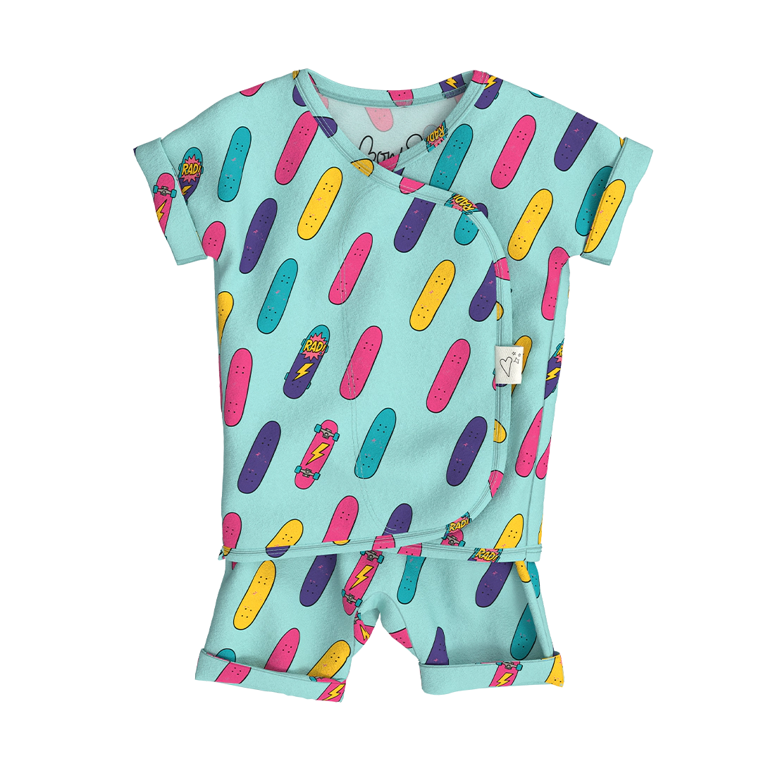 Bonsie Skin to Romper - Tiny Tricks Blue