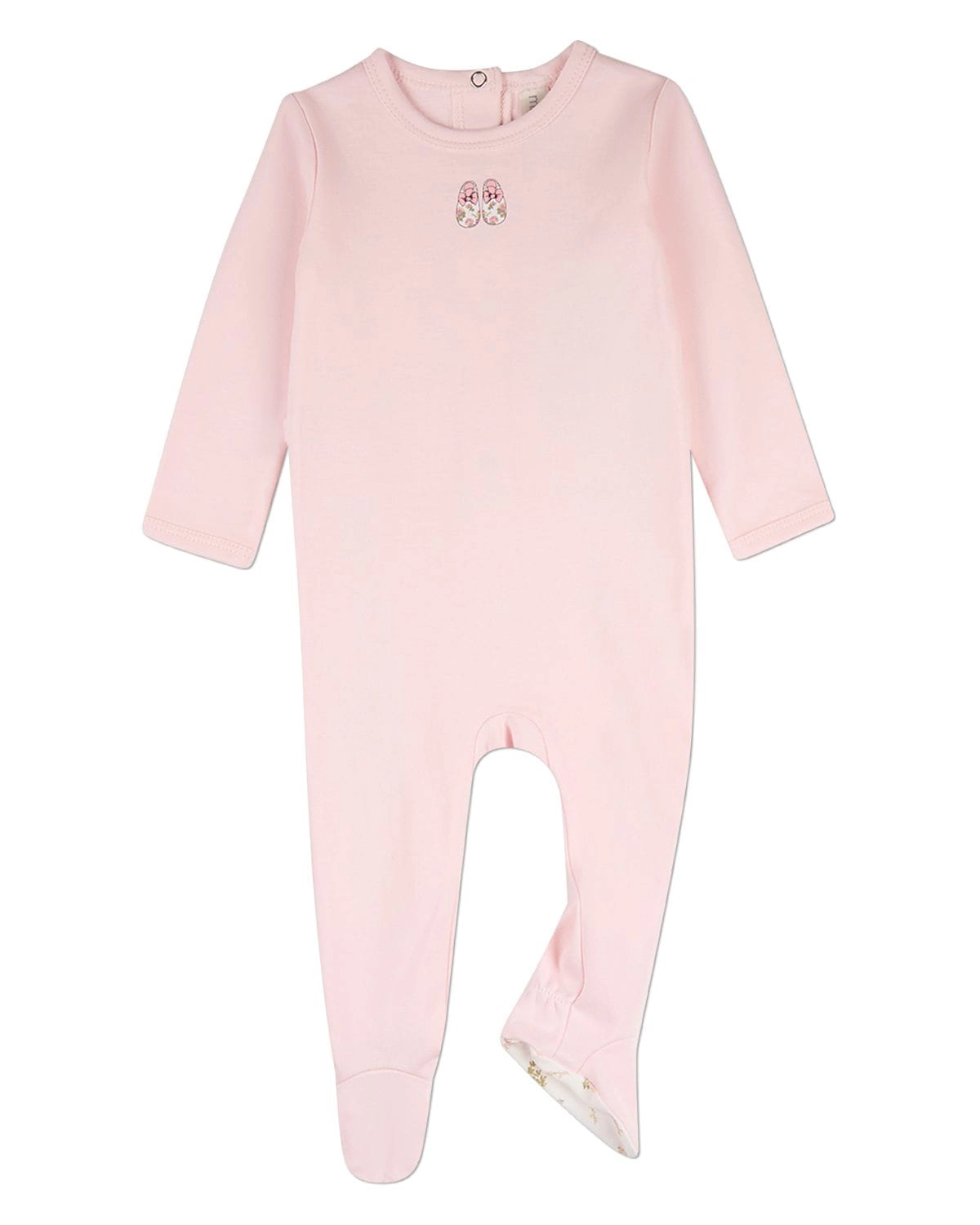 MeMoi Baby Girls "Little Floral-Print Booties" 100% Cotton Footie