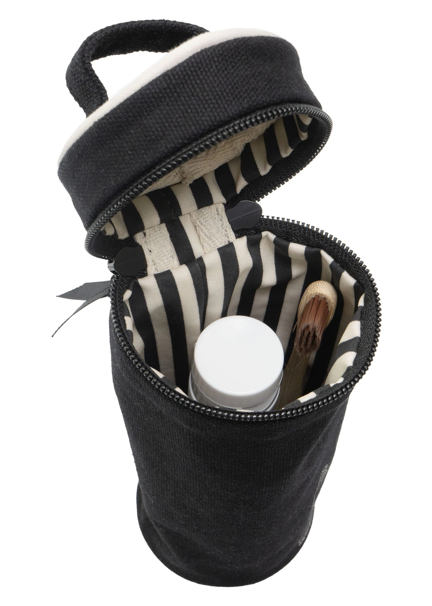 La L'Amour 16 oz Cotton Canvas Top-Handle Cylinder Toothbrush Case