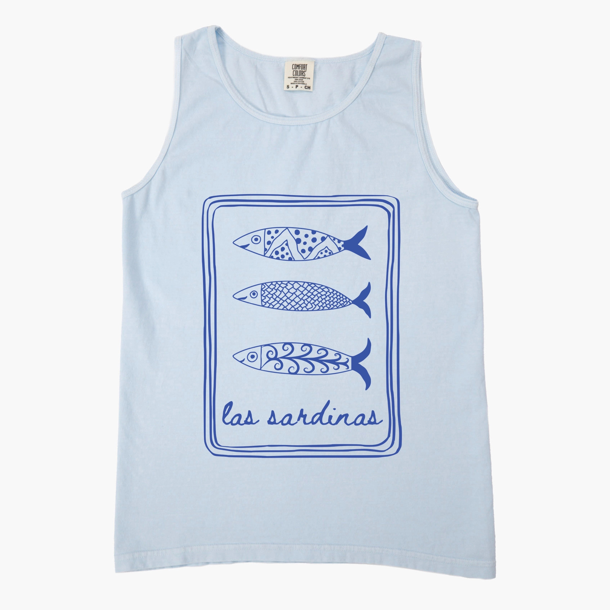 Simply Sage Market - Las Sardinas Women's Garment Dyed Graphic Tank Top