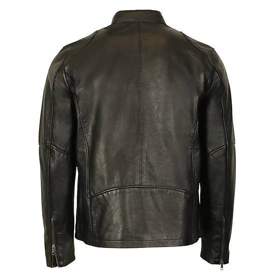 Gioberti Men's Sheepskin Classic Style Leather Jacket