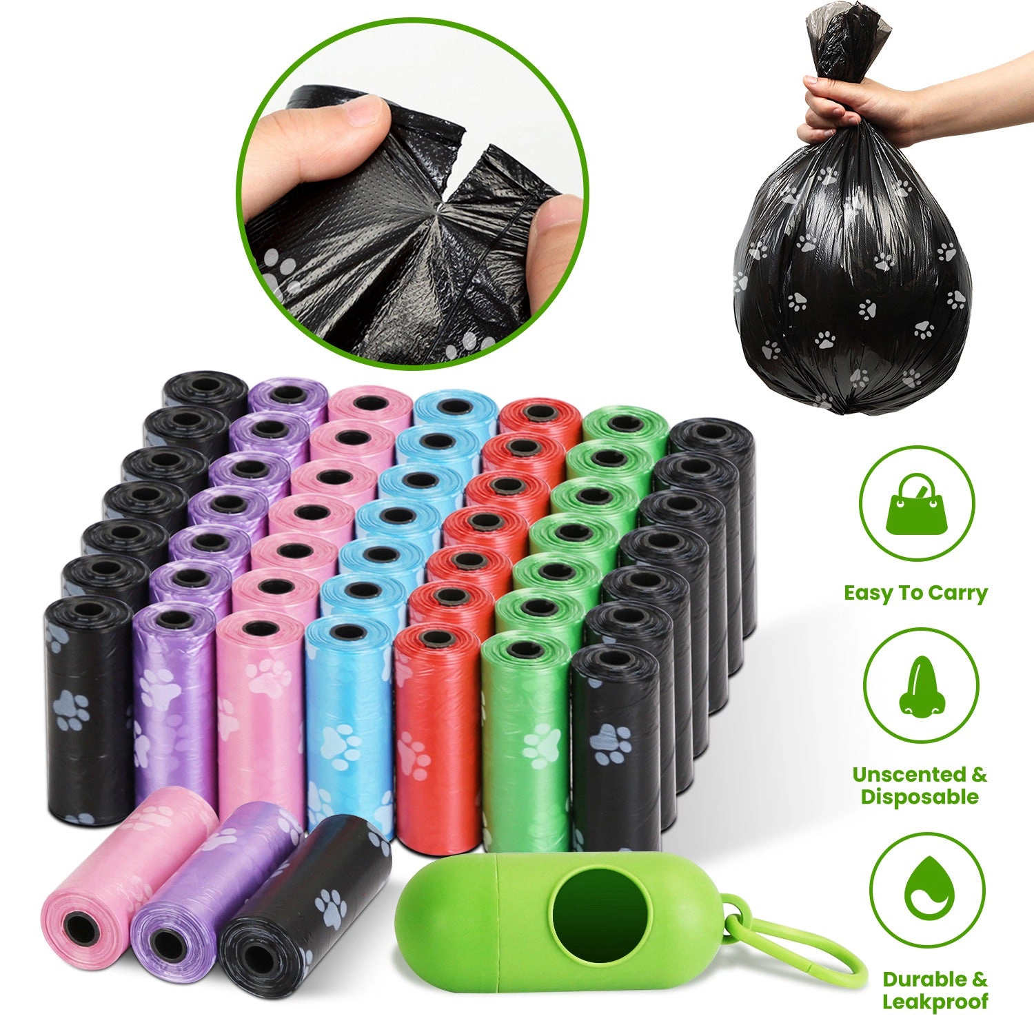 GBruno 675-Count Dog Waste Bags With Dispenser