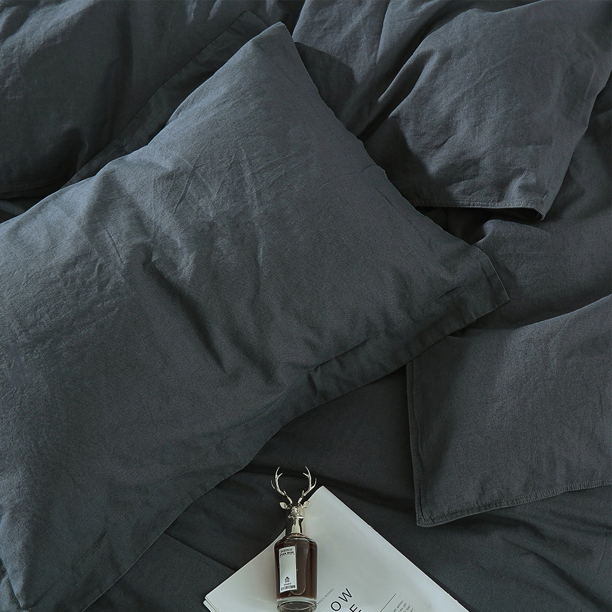 Egyptian Linens Pre Washed Belgian Flax Linen Cotton Duvet Cover Set