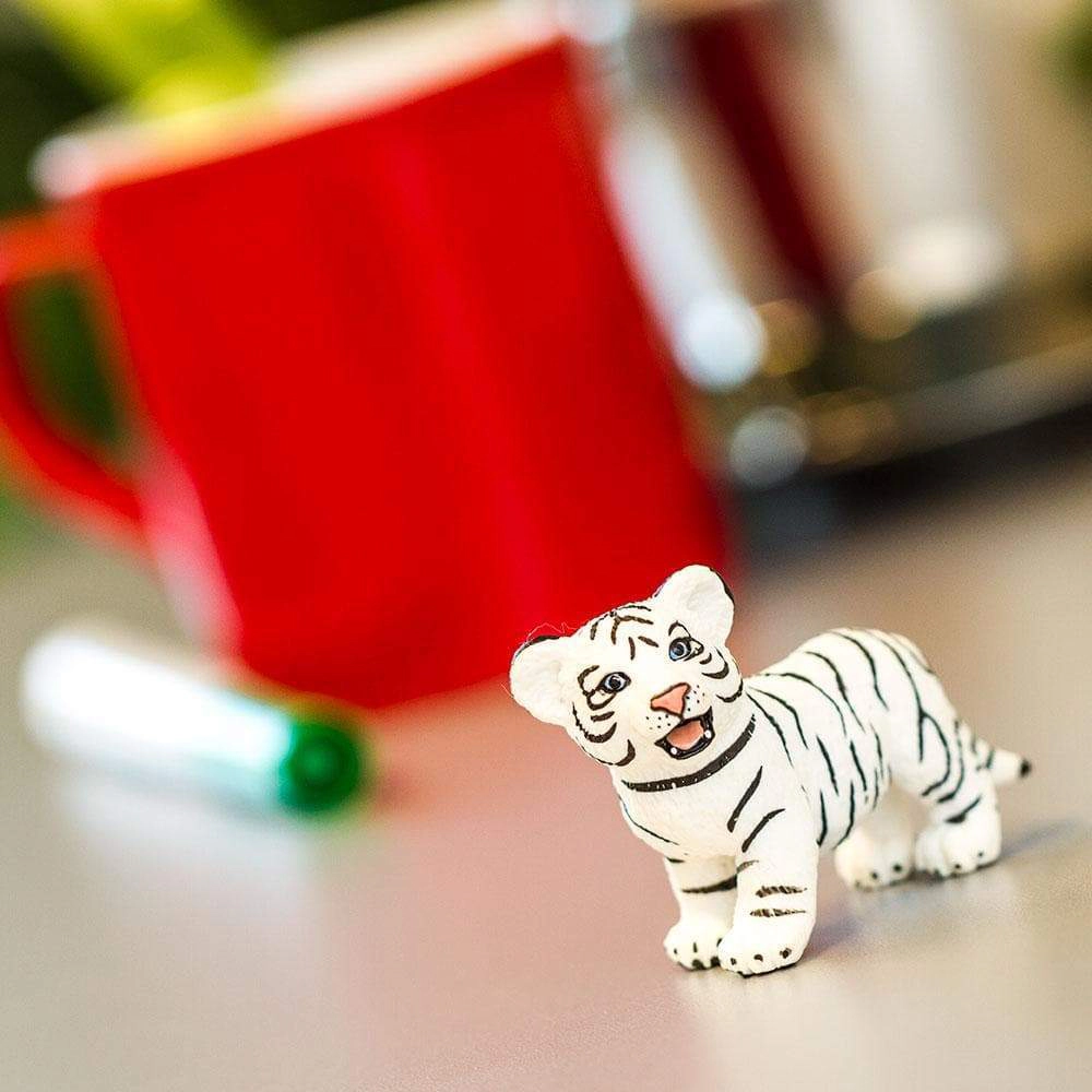 Safari Ltd. - White Bengal Tiger Cub Kids Toy Figure