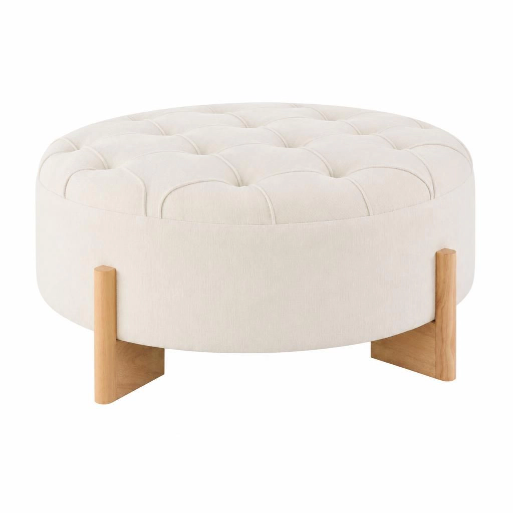 GOODSILO Square Upholstered Ottoman Foot Rest
