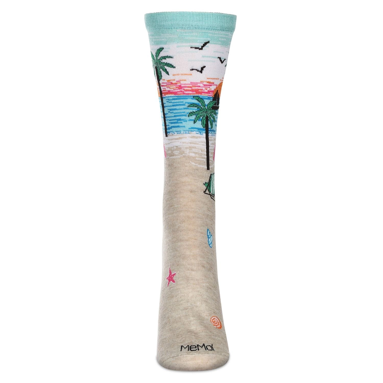 MeMoi Women's Beach Rayon From Bamboo Crew Socks