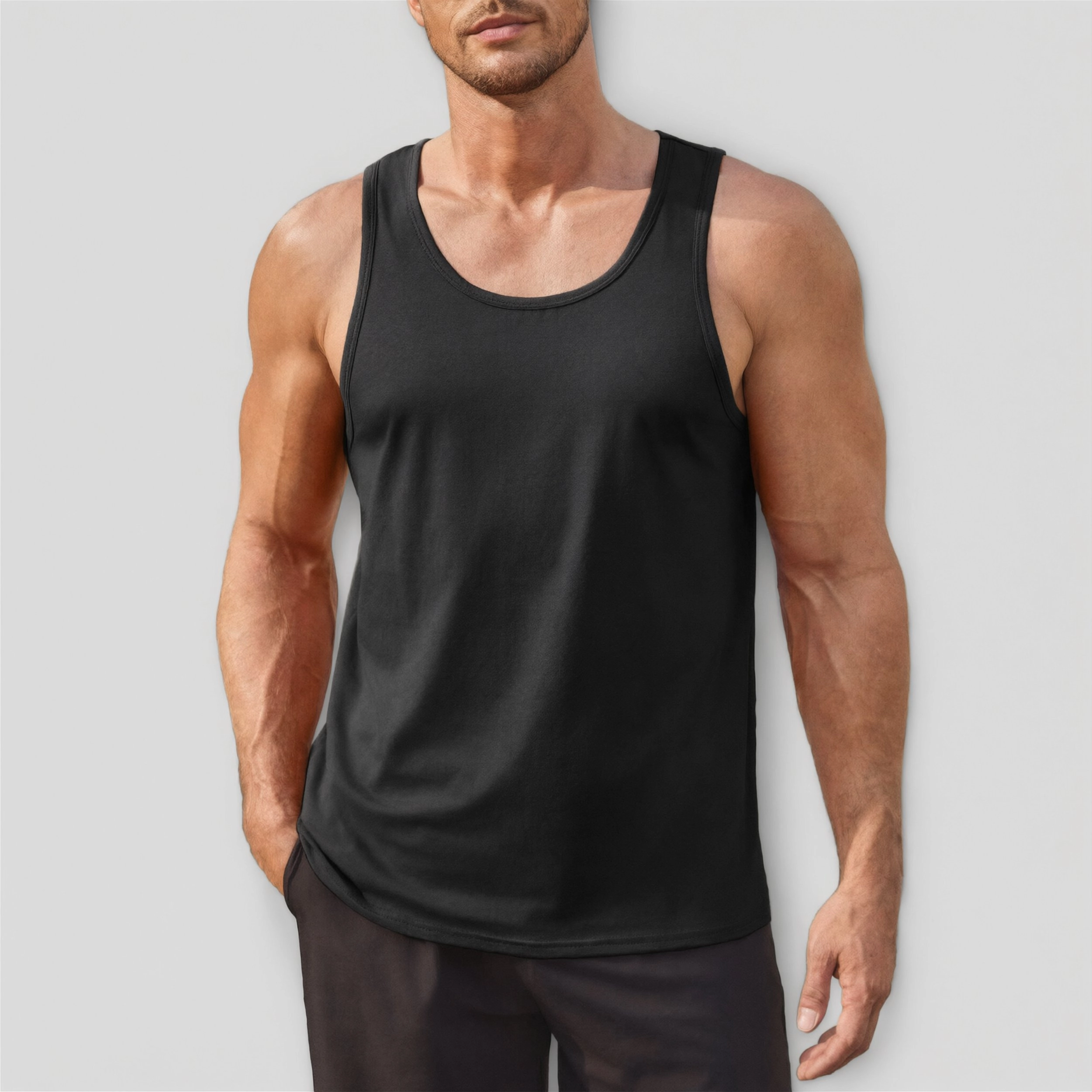 COOFANDY Men's Regular Fit Scoop Neck Sleeveless Gym Training Tank Top