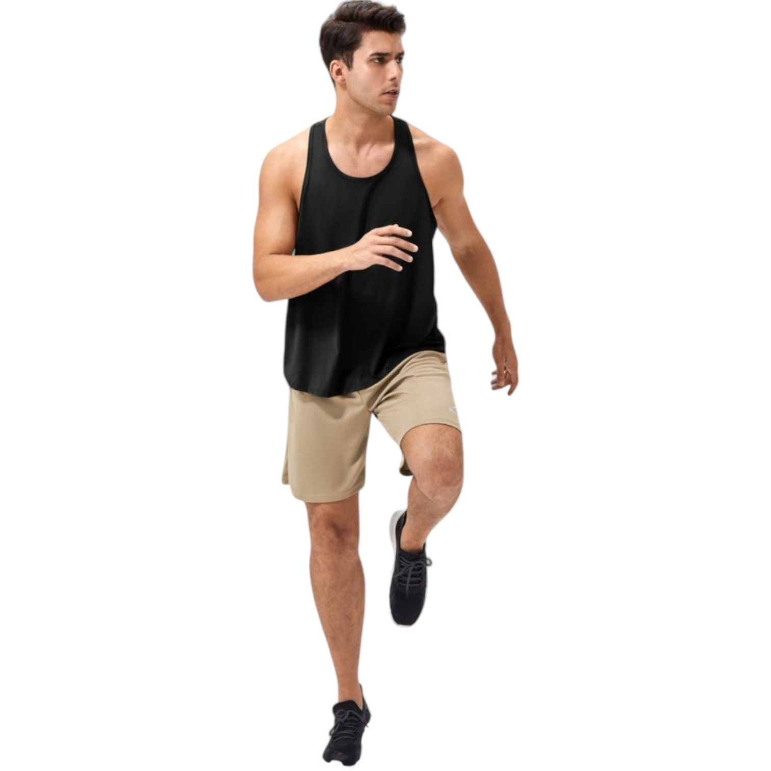 Anna-Kaci Men's Racerback Muscle Tank Top with Wide Armholes and Breathable Athletic Fit