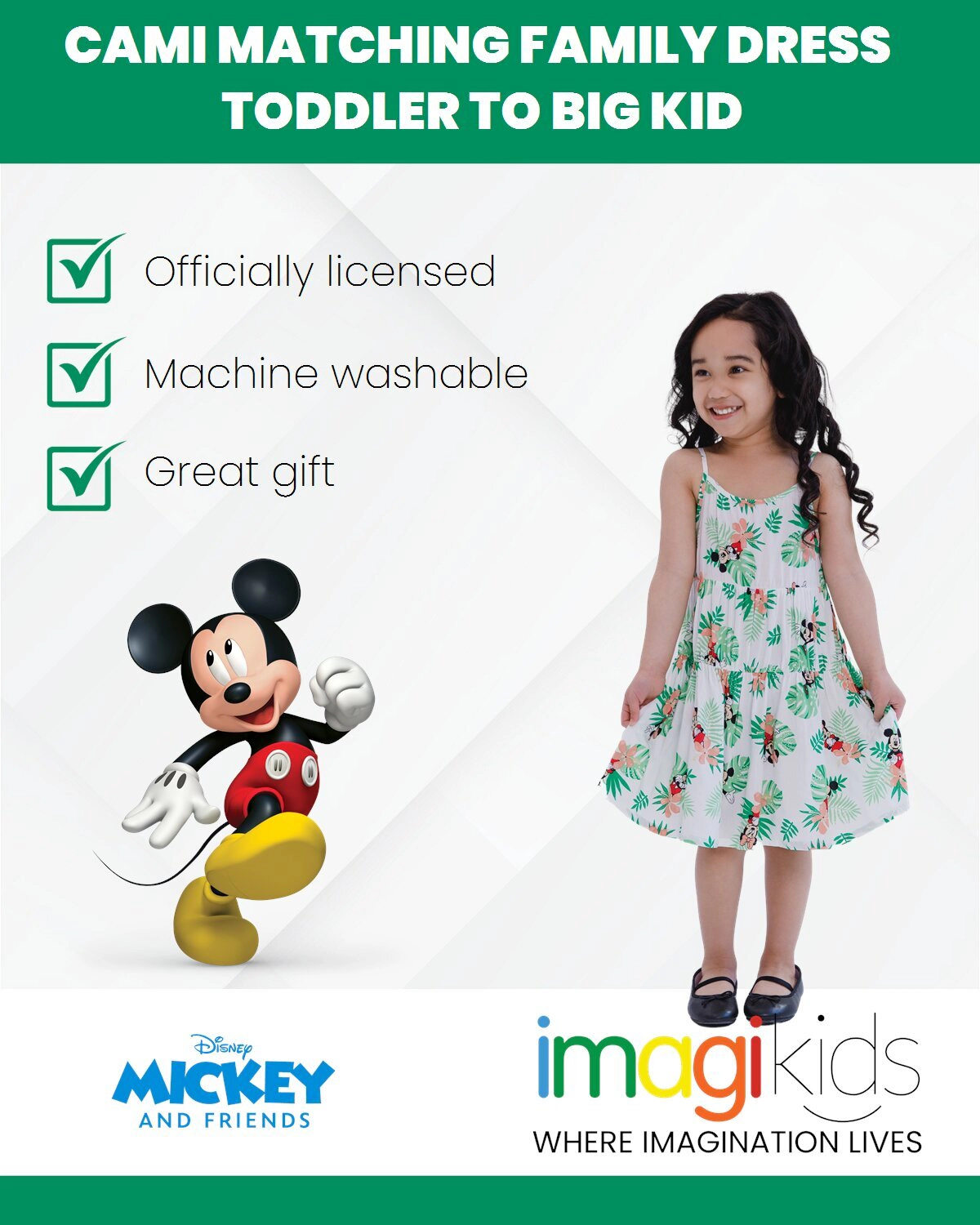 Disney Mickey Mouse & Friends Matching Family Button-Down Shirt and Dress