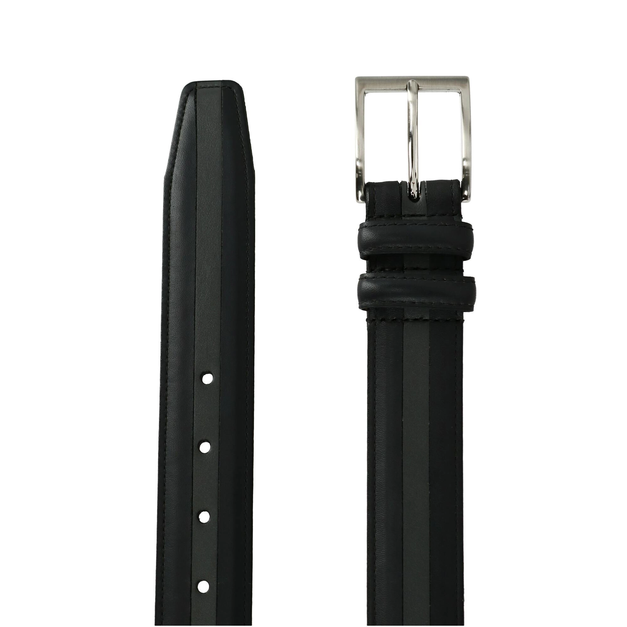 CrookhornDavis Men's The Slate Italian Calfskin Two Tone Inlay Golf Belt