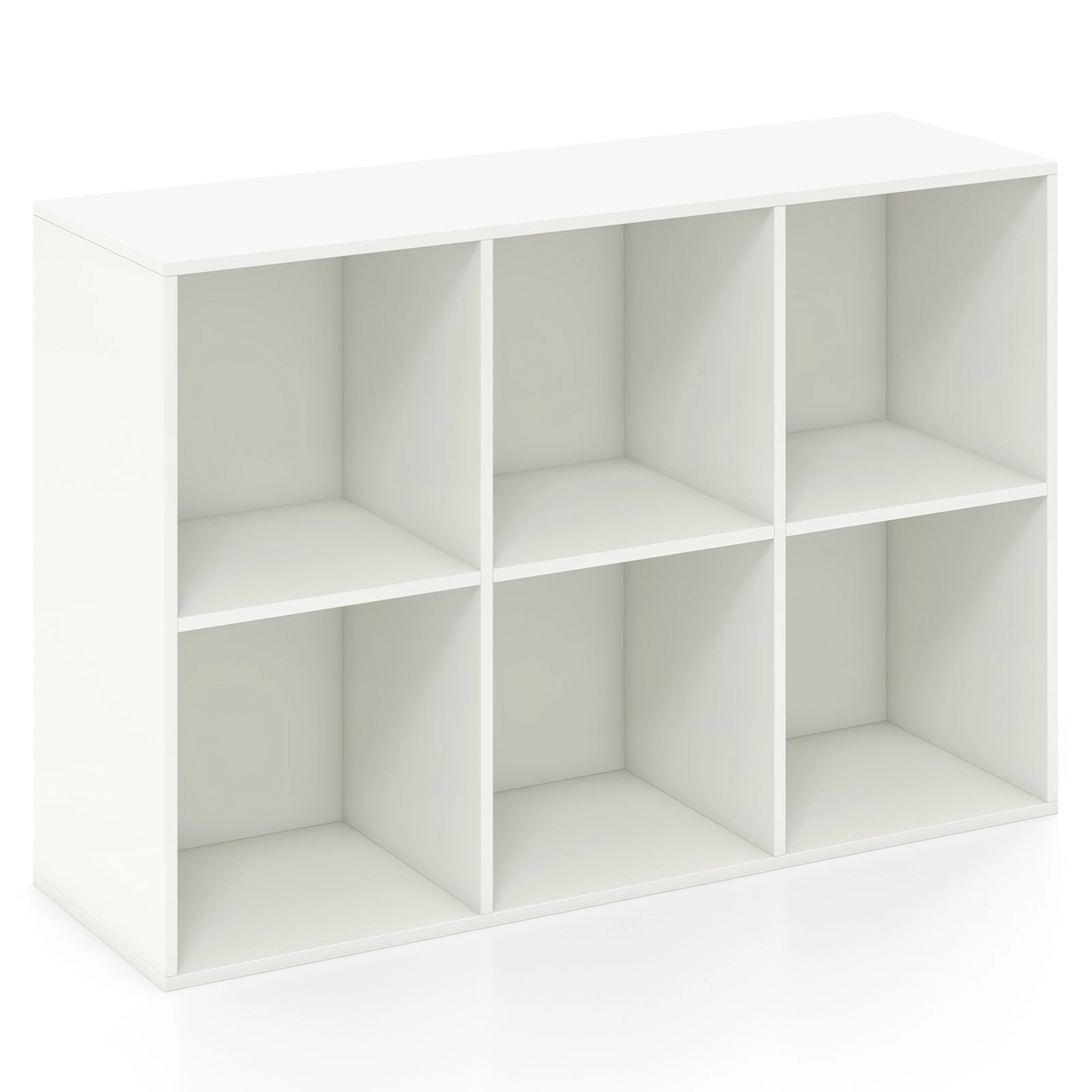 SlickBlue 6 Cube Bookcase with Open Storage Shelves for Home Organization