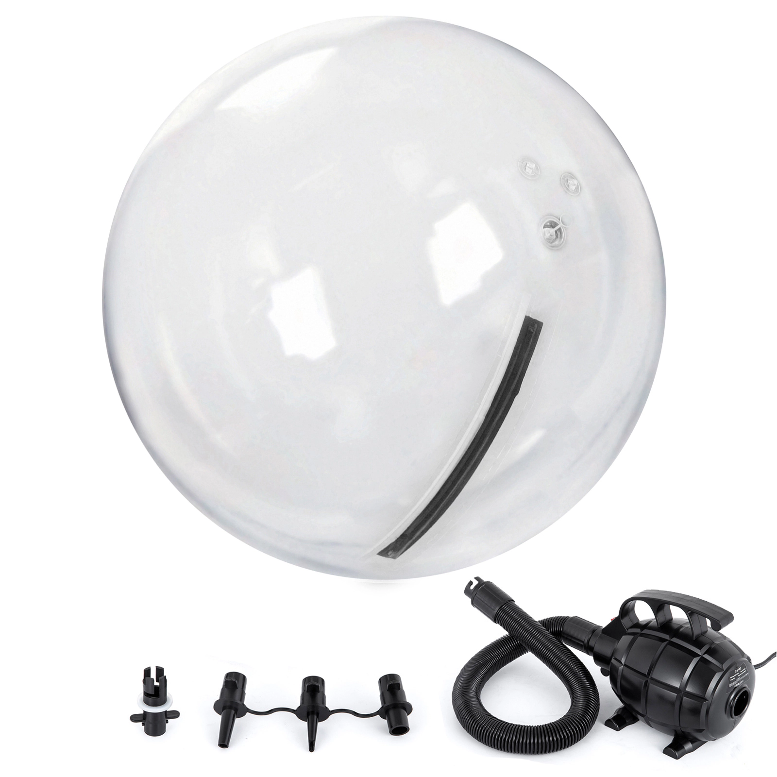 HONGGE Inflatable Water Walking Ball, 78.7in/2M Diameter PVC/TPU Zorb Ball with Waterproof Zipper for Kids & Adults