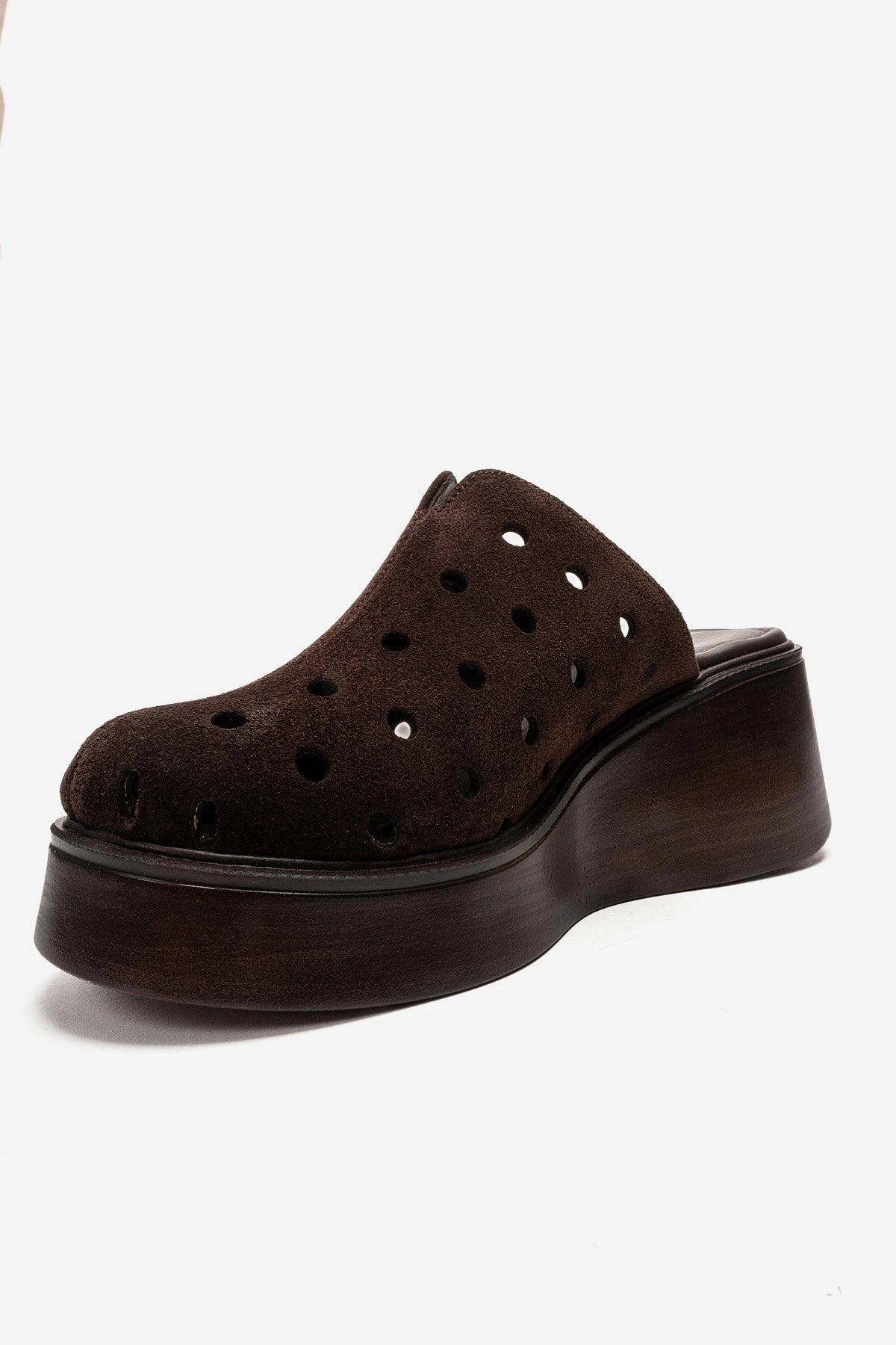 Forever & Always Womens Nives Leather Wedge Sandals
