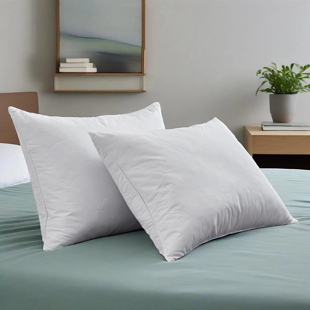 Unikome Cloud-Quilted Goose Feather Pillows – Set of 2 – Hotel-Quality Comfort for a Better Nights Sleep