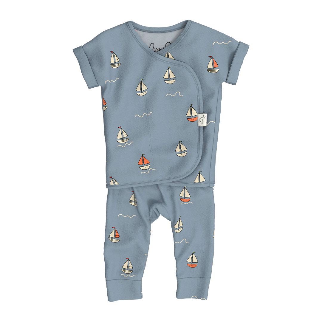 Bonsie Footless Short Sleeve Romper - Ahoy Baby