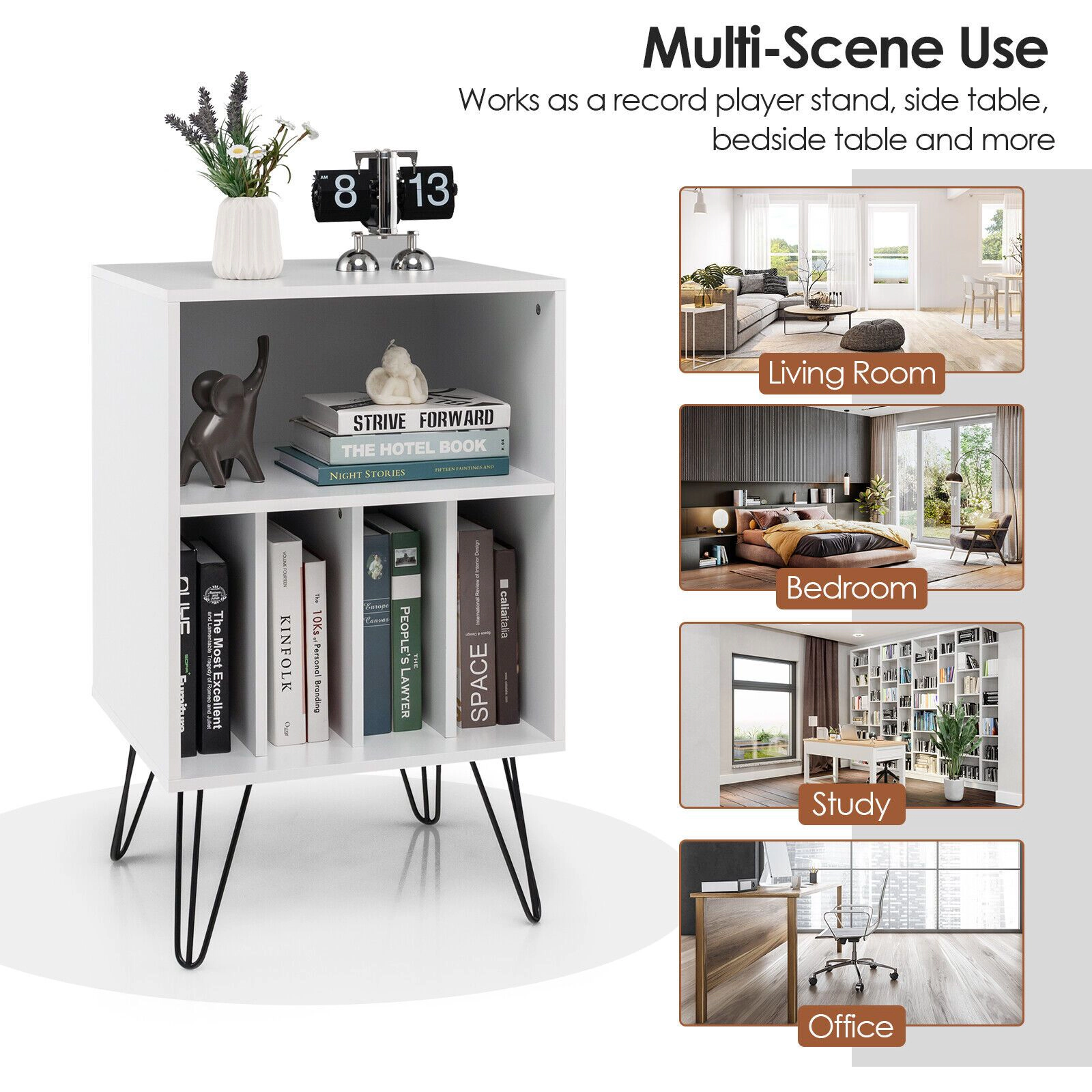 SlickBlue File Cabinet with Storage Shelves for Office Bedroom